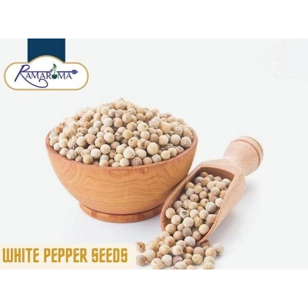 Ramaroma White Pepper (Peppercorns) Whole, Spice 3Oz (100G) ~ (Safed Mirch Sabut) All Natural | Vegan | Gluten Friendly| Non-Gmo | Organic Whole White Pepper Spices