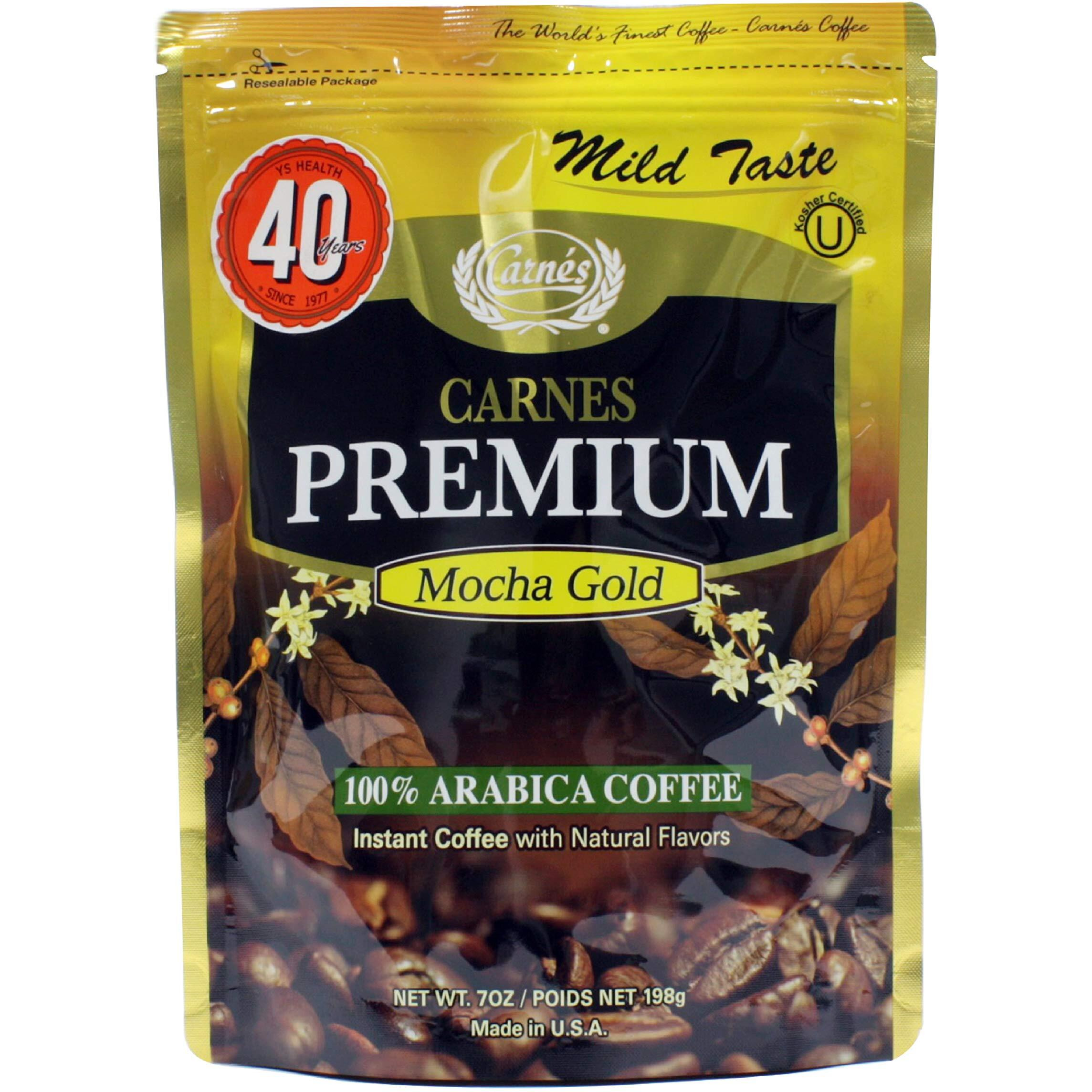 Carnes Premium Instant Coffee 100% Arabica Coffee (Mocha, 7Oz_1 Pack)