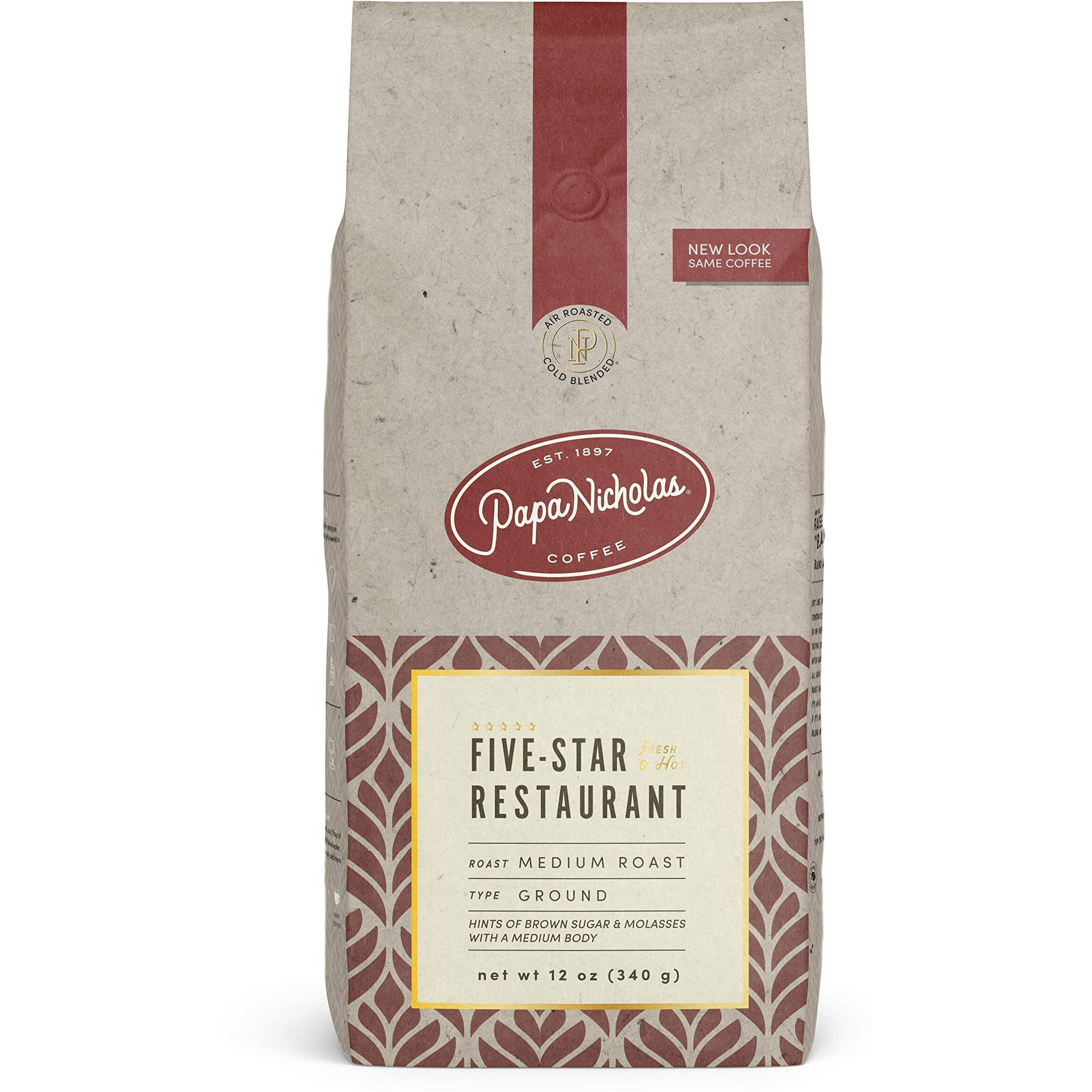 Papanicholas Coffee Ground Coffee, 5-Star Restaurant Blend, 12 Ounce