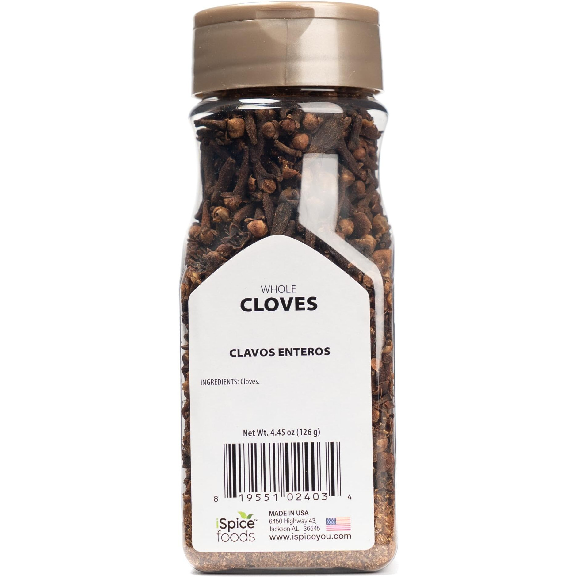 Ispice Premium Whole Cloves | Pure And Fresh |Essential Kitchen Herbs | 4.45Oz (126G)