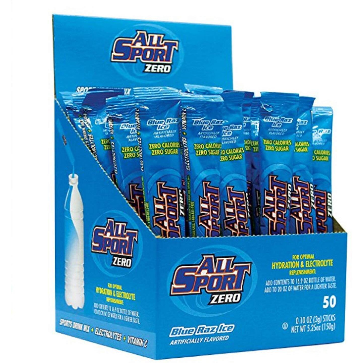 All Sport Zero Powder Sticks Variety Pack 500 Case, (10 Boxes Of 50)