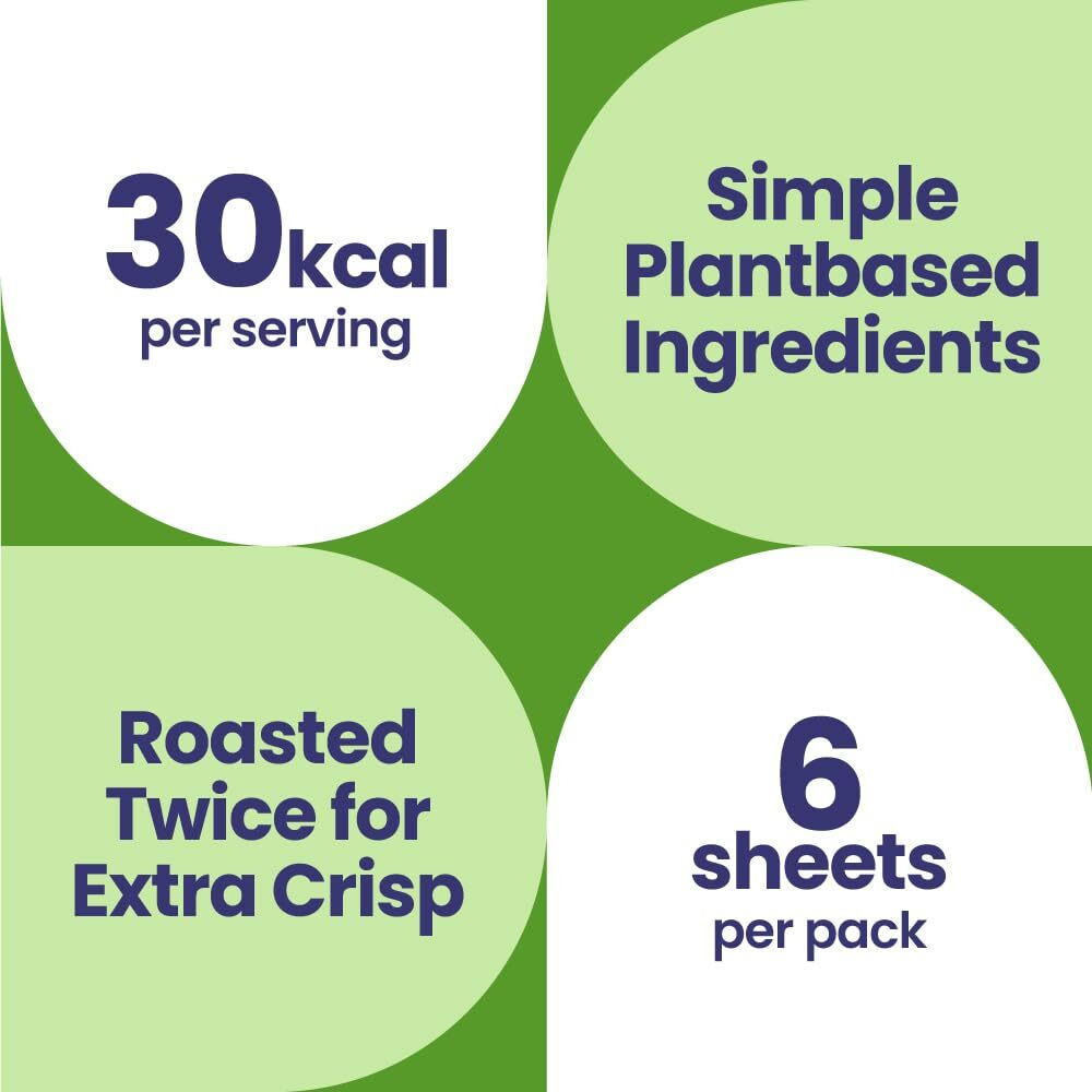 Kim's Table- Sea Salt - 25 Count - Organic Roasted Seaweed Sheets - Keto Vegan Gluten Free - Great Source Of Iodine & Omega 3S - Healthy On-The-Go Snack For Kids Adults