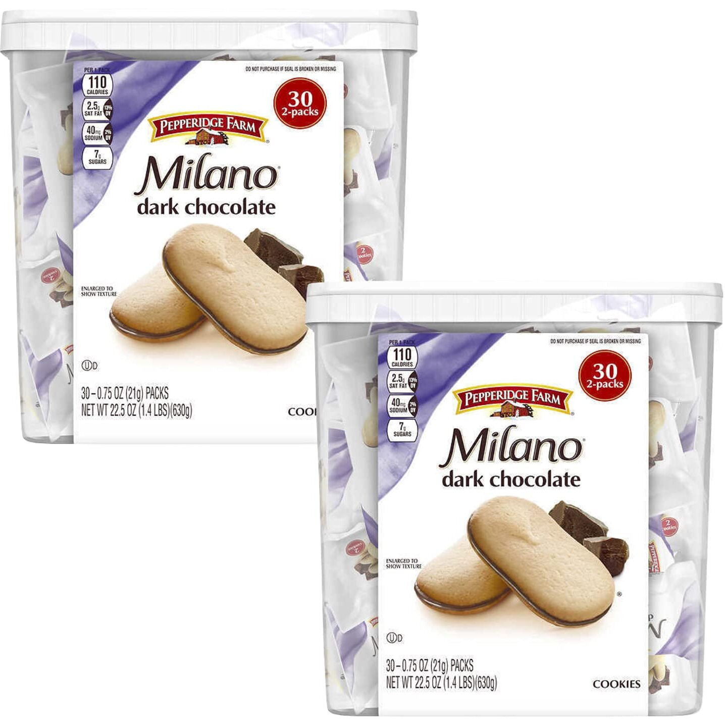 Pepperidge Farm Dark Chocolate Milano Cookies 22.5 Oz, 30-Count (Pack Of 2)