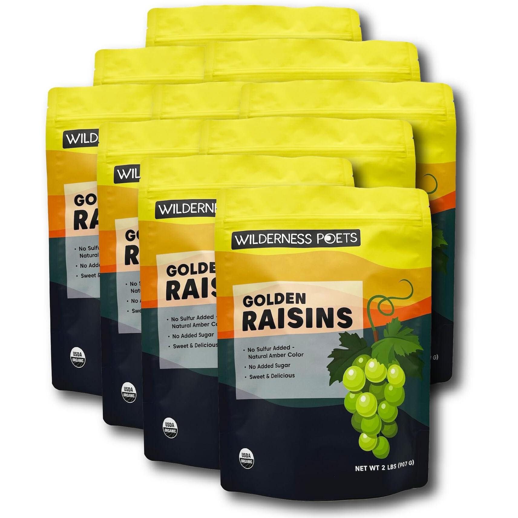 Wilderness Poets, Organic Golden Raisins - No Added Sugar - Bulk Dried Fruit (20 Pound - 320 Ounce)