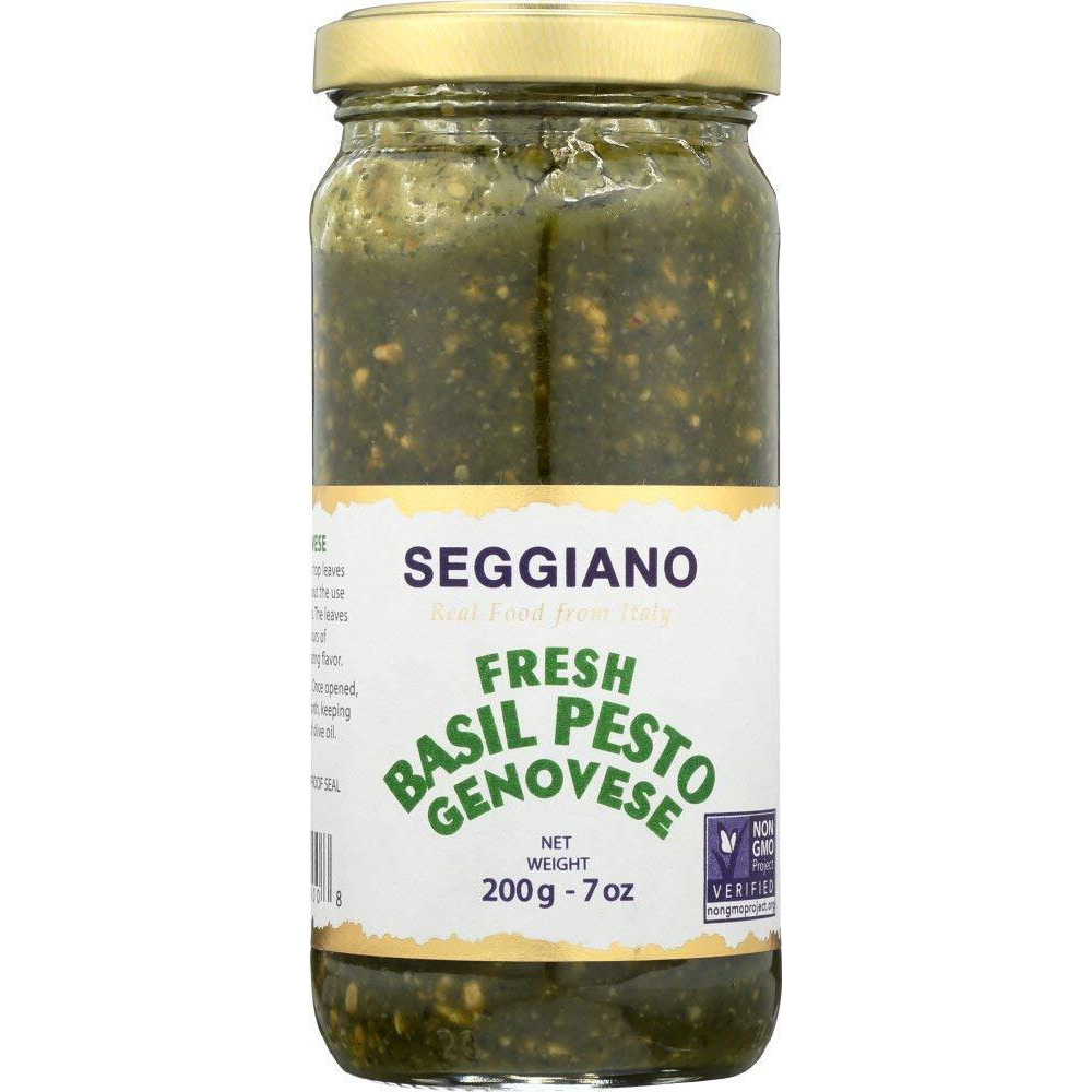 Seggiano Fresh Basil Pesto, Raw Basil Pesto Genovese - 7 Oz | Pack Of 6