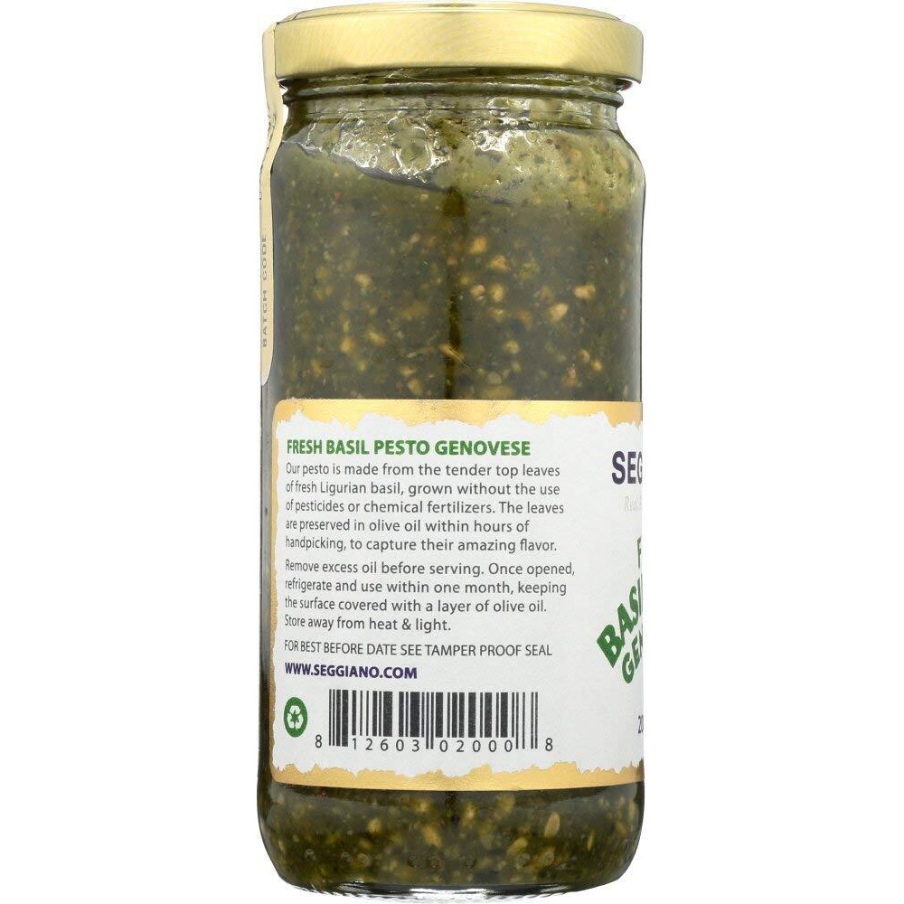 Seggiano Fresh Basil Pesto, Raw Basil Pesto Genovese - 7 Oz | Pack Of 6