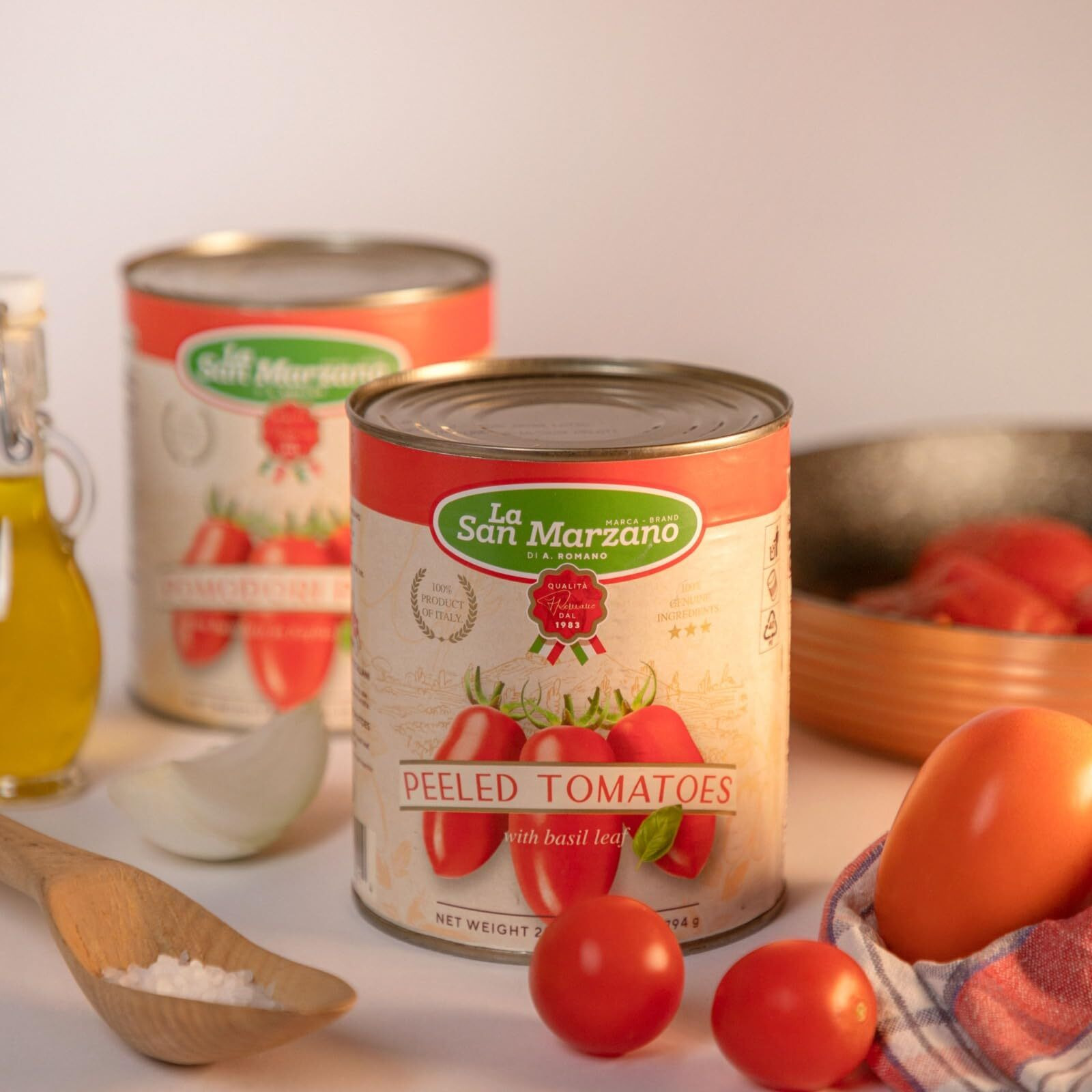 6 Pack, La San Marzano, Italian Whole Peeled Tomatoes In Puree With Basil, Non- Dop, Packed In San Marzano, Product Of Italy, 6 X 28 Oz Can, Packed In San Marzano Region Of Italy By La Regina