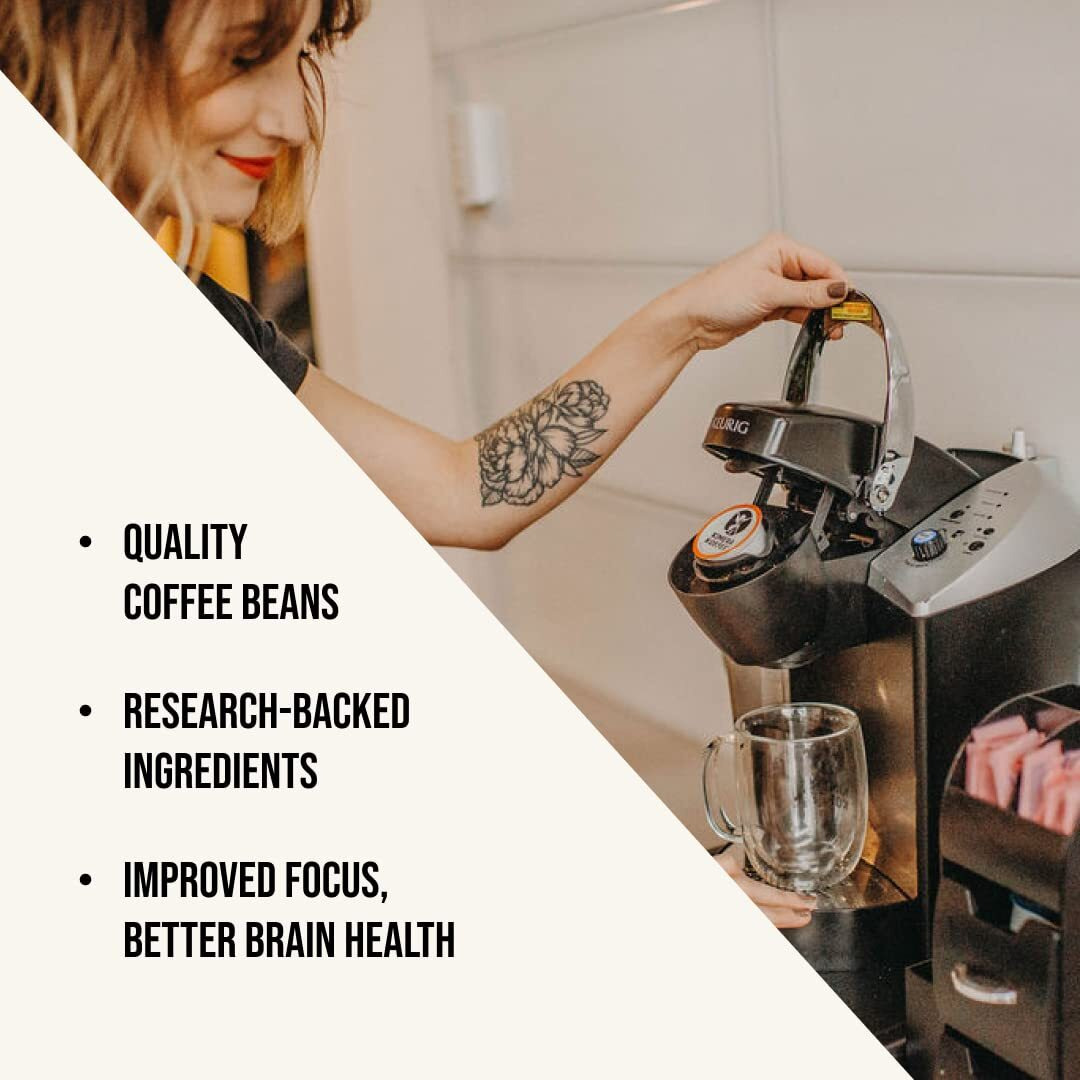 Kimera Koffee Organic Ground Coffee, Original Blend, Medium Roast Infused With Taurine, Alpha Gpc, Dmae, And L-Theanine