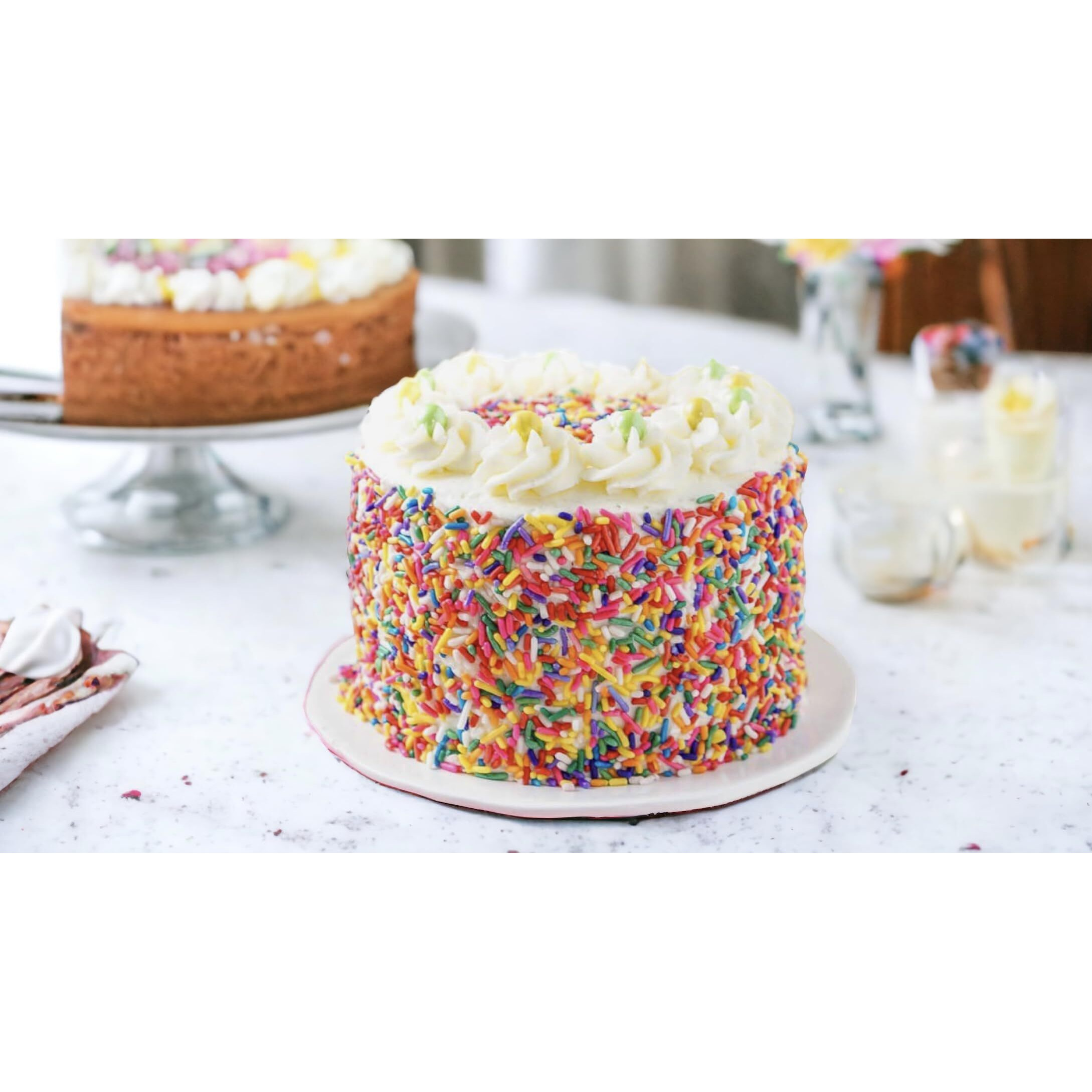 Rainbow Sprinkles-Dairy Free, Gluten-Free, Egg Free, Vegan, Soy Free, Nuts Free, Kosher, Sprinkle Medley Mix, For Baking, Decorating, Cookies, Cupcakes, Cakes, Topping, Jimmies, Sugar Shapes, Pouch