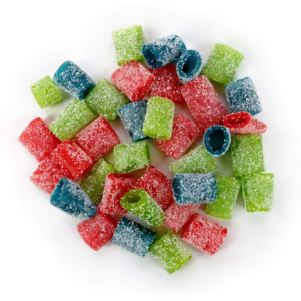 Sour Punch Mini Bites Strawberry Apple Blue Raspberry Flavored Sour Chewy Candy 3.5Oz Bag (12 Count)