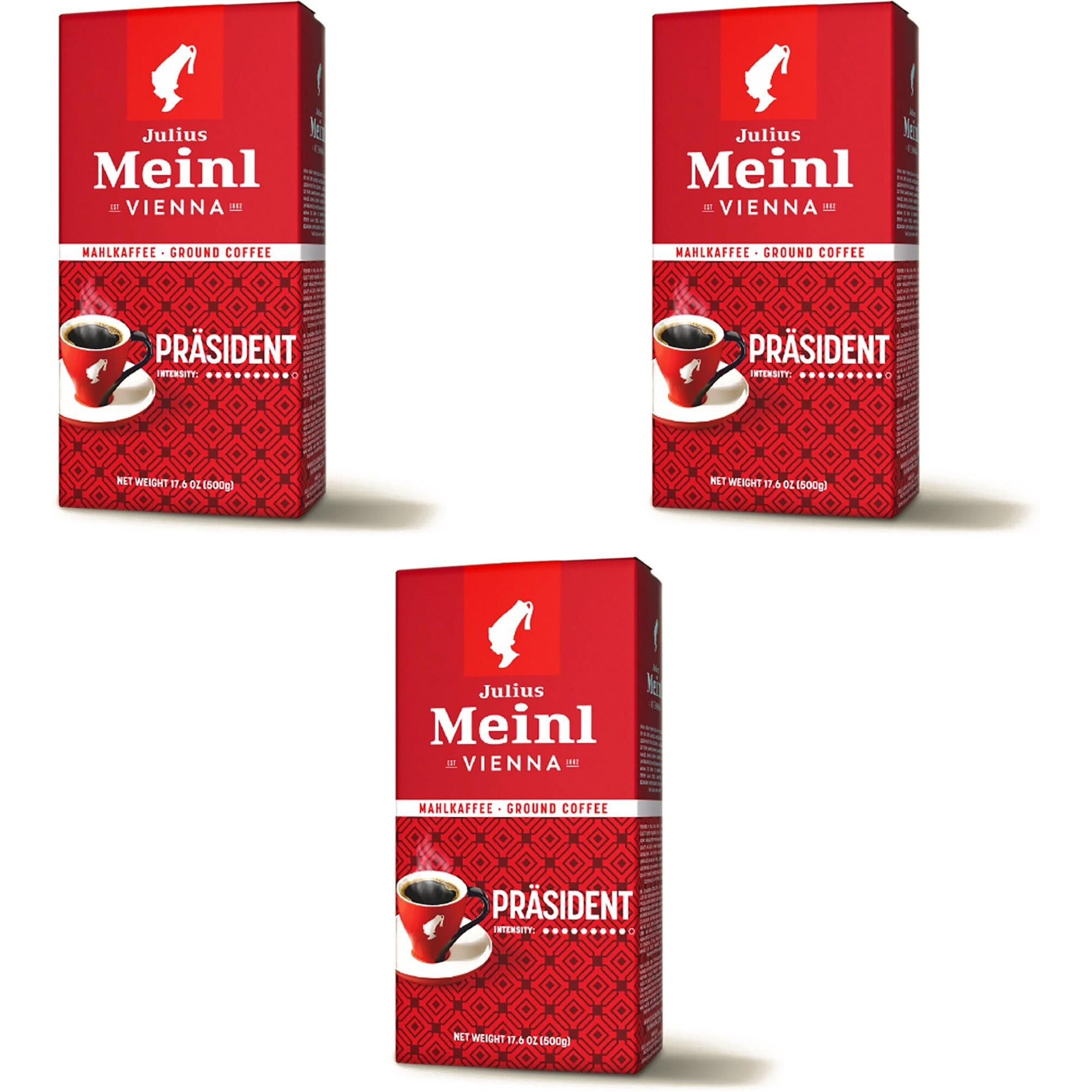 Julius Meinl "&quotPrasident,"" Classic Viennese Medium Roast Ground Coffee (3)