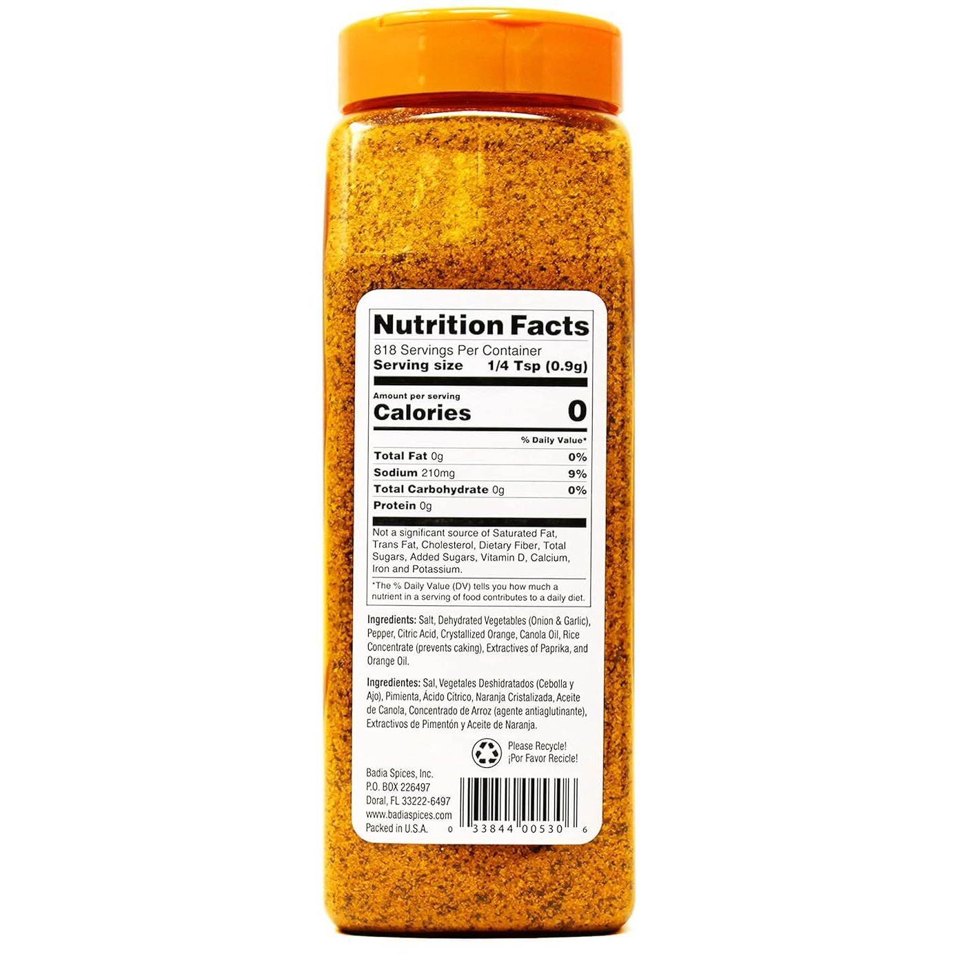 Badia Orange Pepper Seasoning, 26 Ounce (Pack Of 4)