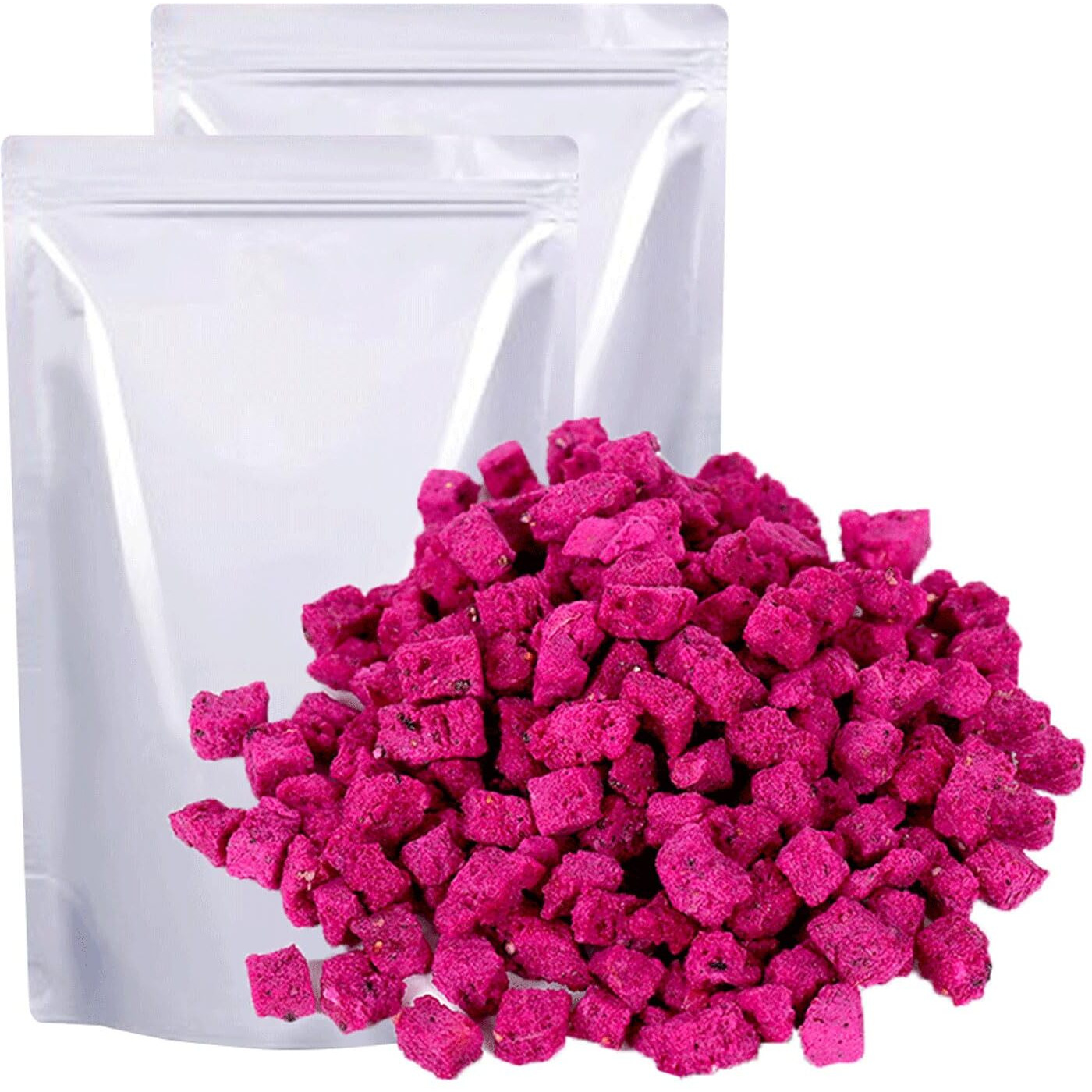 Mkostlich Freeze-Dried Dragon Fruit, 2 X 3.52Oz Dragon Fruit Snacks With 1 Ingredients, No Sugar Added, Dragonfruits Cube For Drink, Baking, Breakfast Cereal (Pack Of 2)
