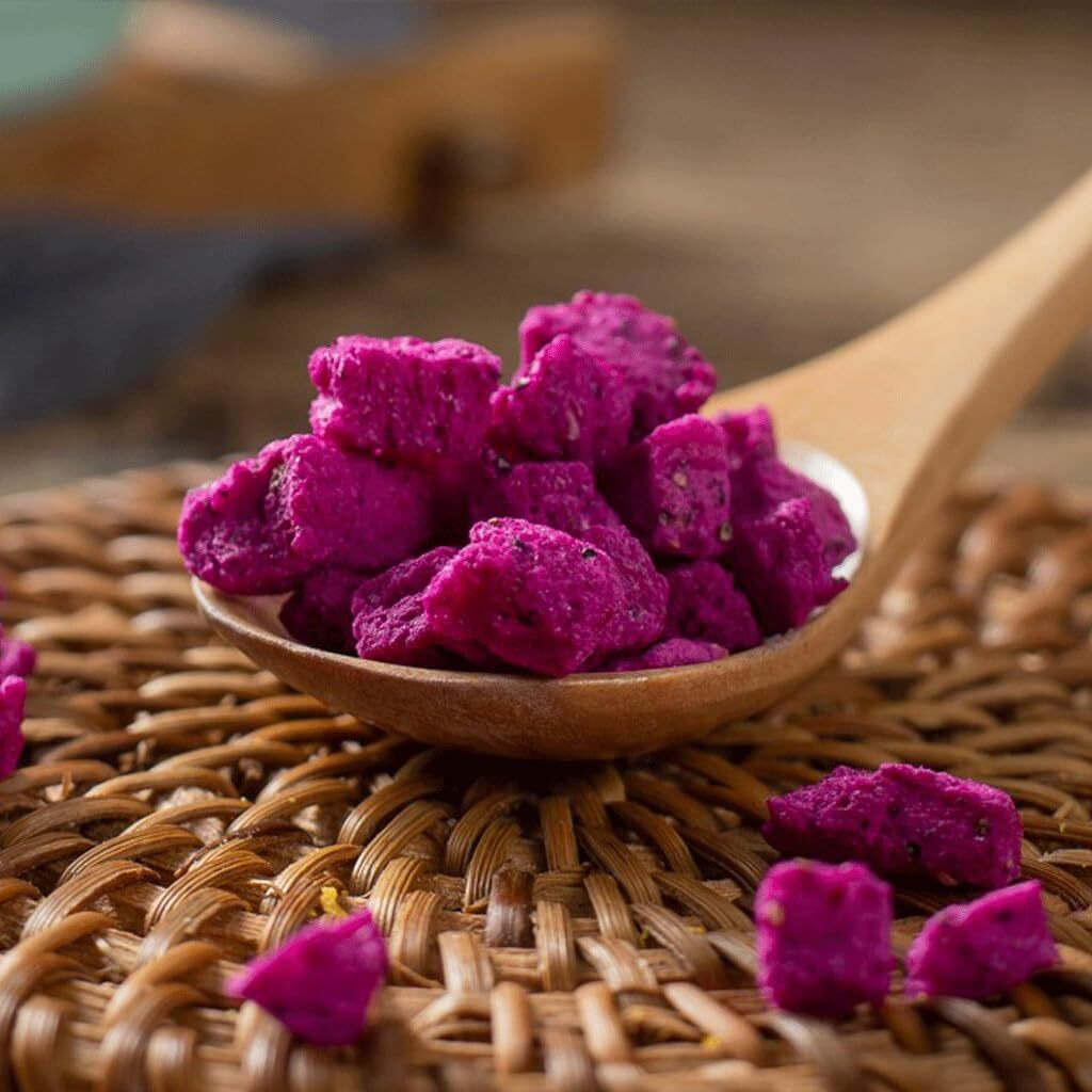 Mkostlich Freeze-Dried Dragon Fruit, 2 X 3.52Oz Dragon Fruit Snacks With 1 Ingredients, No Sugar Added, Dragonfruits Cube For Drink, Baking, Breakfast Cereal (Pack Of 2)