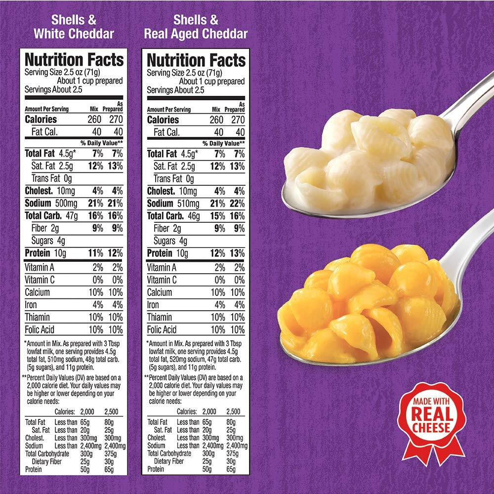 Annie's Organic Macaroni And Cheese Variety Pack, Shells & White Cheddar And Shells & Real Aged Cheddar, 6 Oz (Pack Of 12)