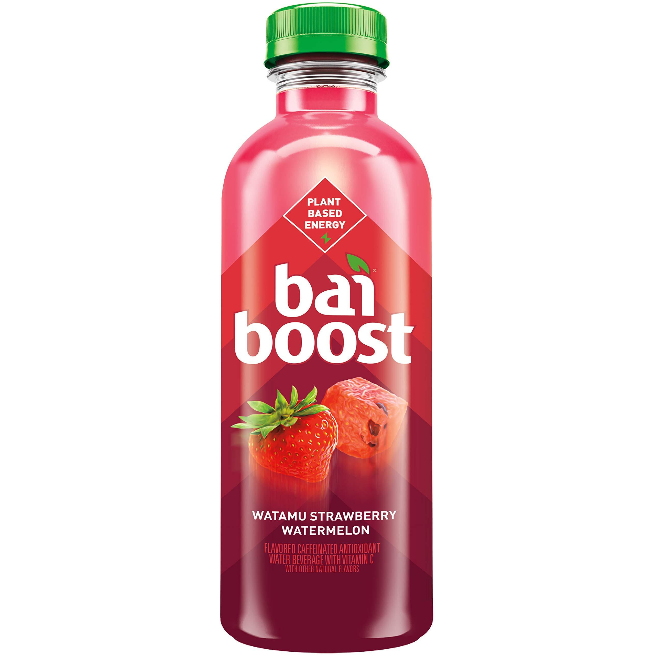 Bai Boost Watamu Strawberry Watermelon, Antioxidant Infused Beverage, 18 Fl Oz Bottle (Pack Of 12)