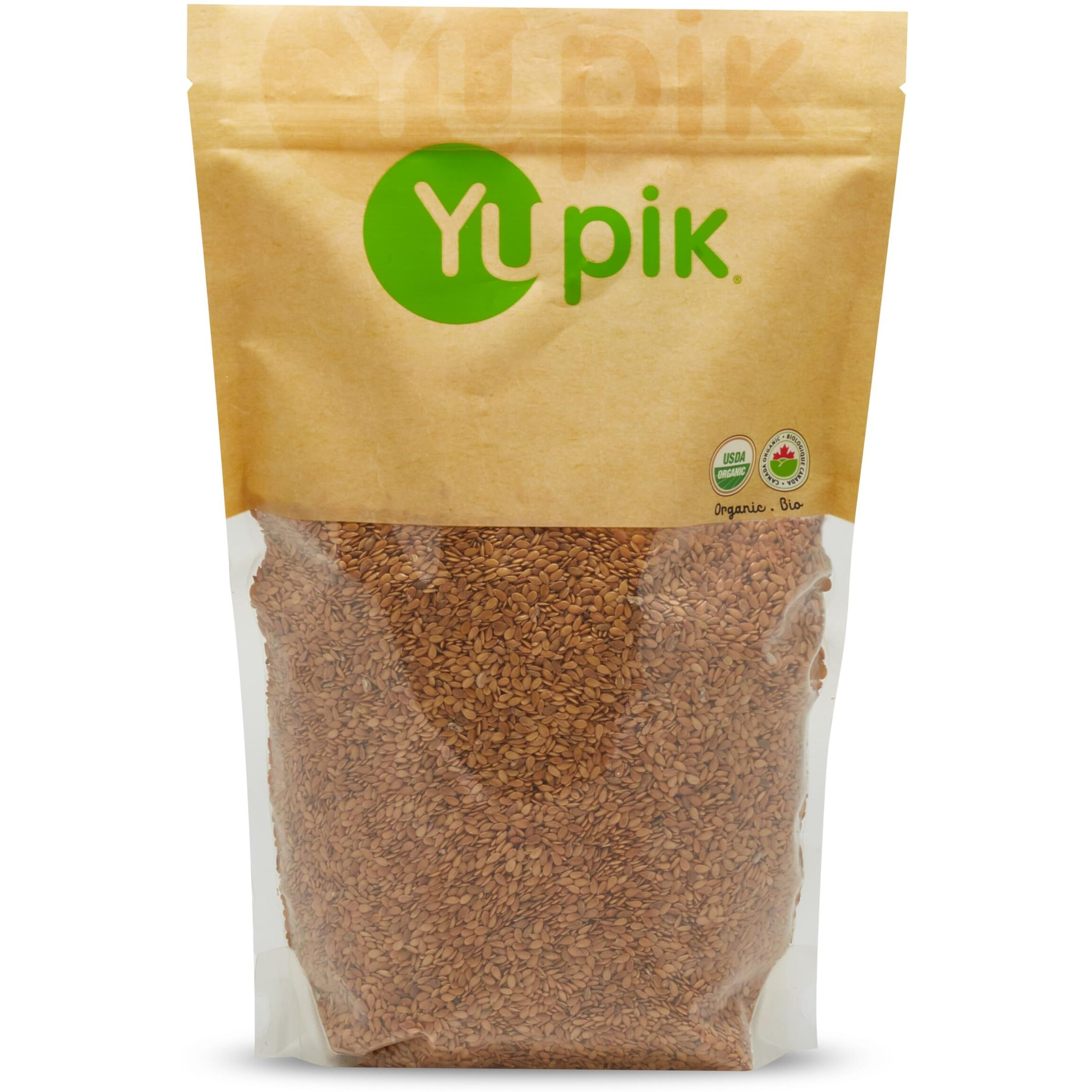 Yupik Organic Golden Flax Seeds, 2.2 Lb, Gluten-Free, Non-Gmo, Kosher, Raw Seeds, Excellent Source Of Fiber, Source Of Omega-3, Plant-Based Protein, Ideal For Beverages, Baking & Topping