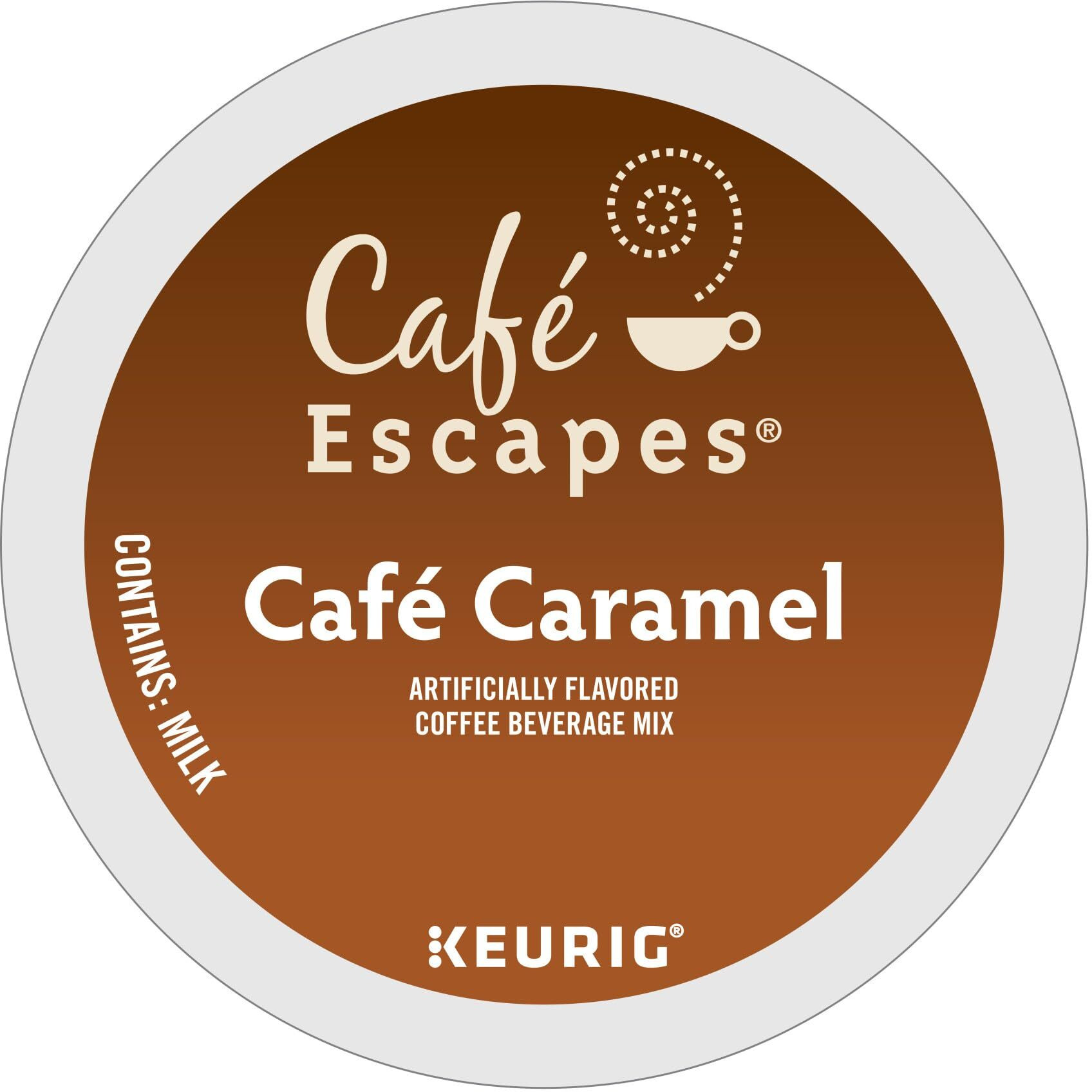 Cafe Escapes Cafe Caramel, Keurig Single-Serve K-Cup Pods, 96 Count (4 Packs Of 24)