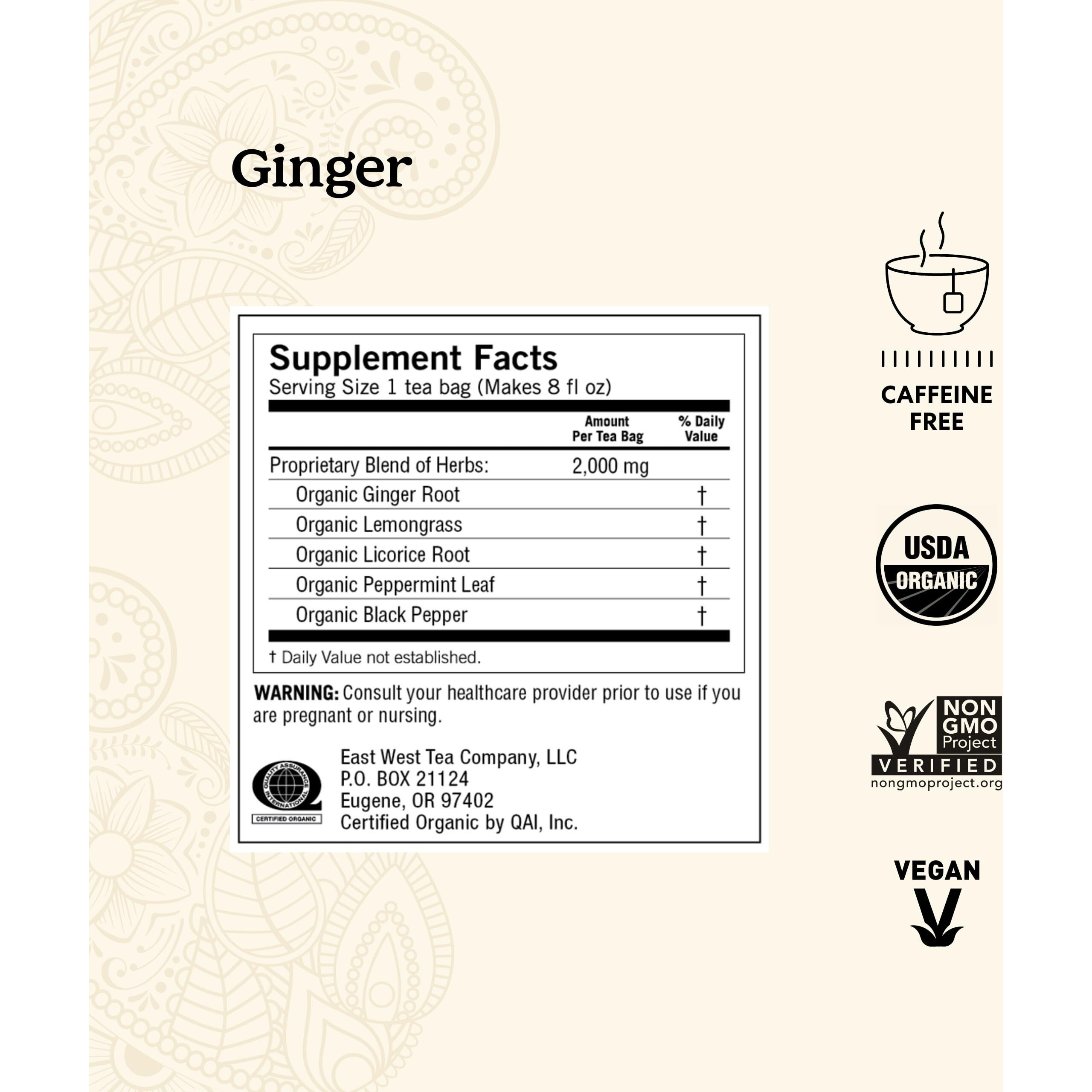 Yogi Tea Ginger Tea - 16 Tea Bags Per Pack (4 Packs) - Organic Ginger Tea Bags - Digestive Support Tea - Includes Ginger Root, Lemongrass, Licorice Root, Peppermint Leaf & Black Pepper