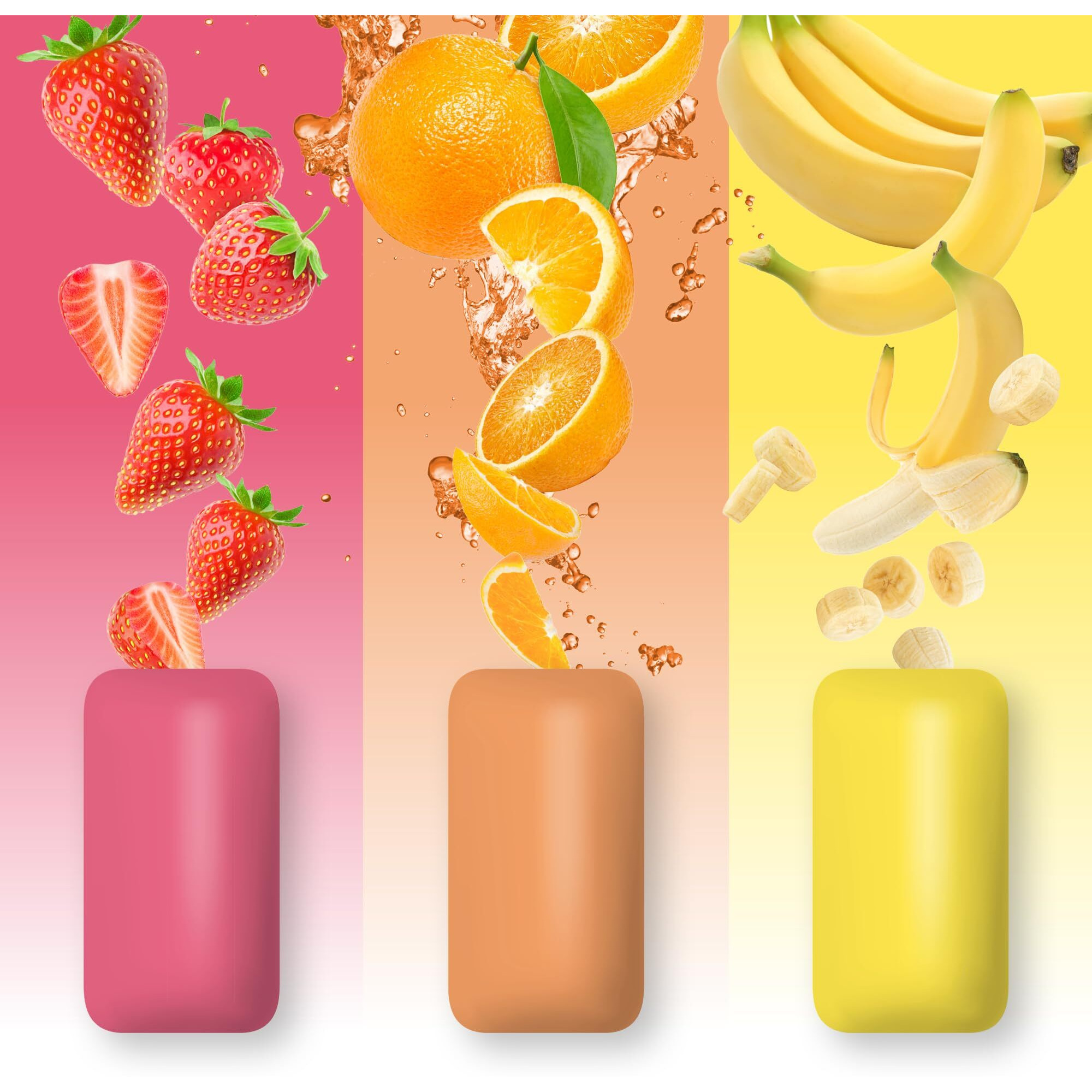 Pur Jumbo Gum | Aspartame Free Chewing Gum | 100% Xylitol | Natural Strawberry, Banana, Orange Flavor, 20 Pieces (Pack Of 3)