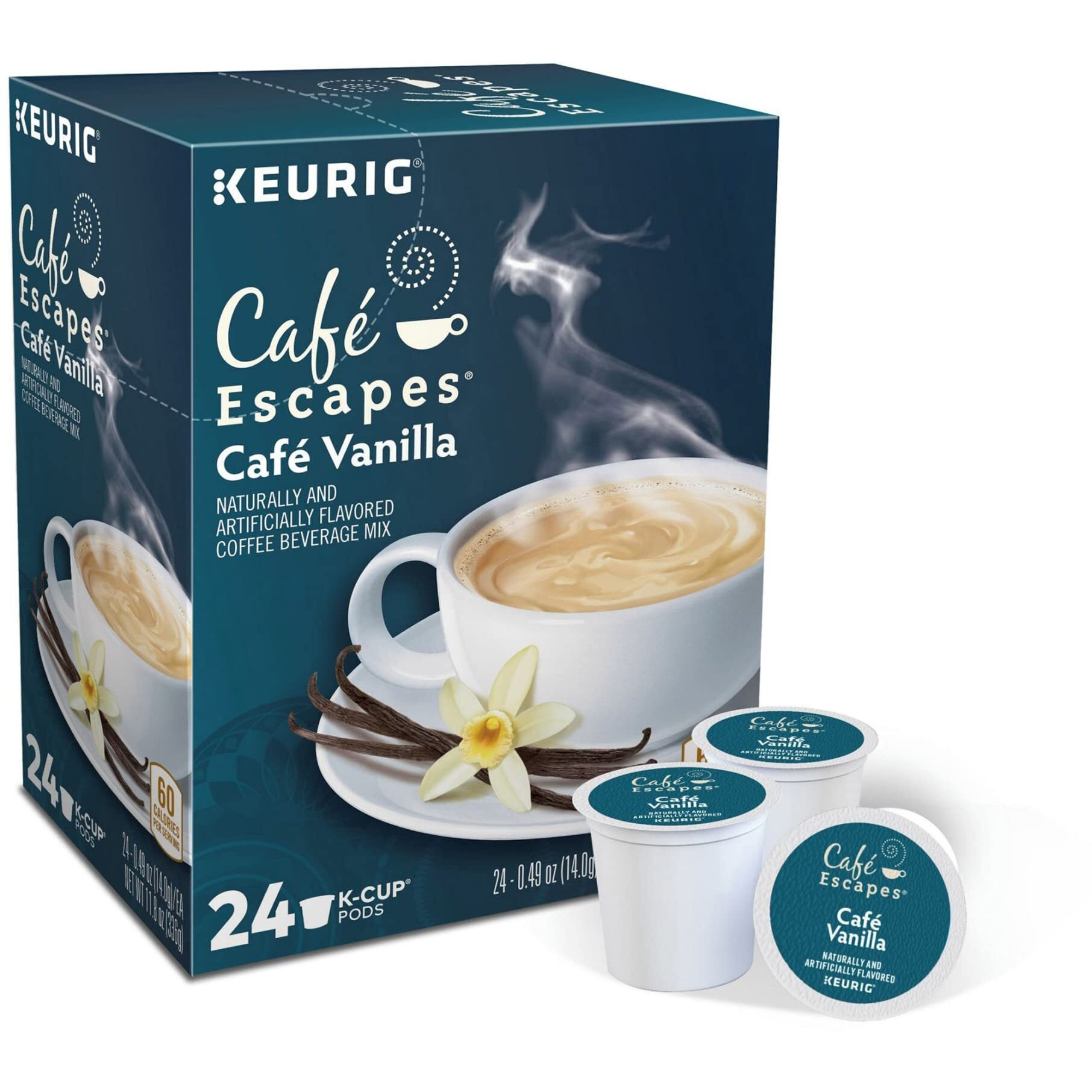 Caf   Escapes Caf   Vanilla, Keurig Single-Serve K-Cup Pods, 24 Count
