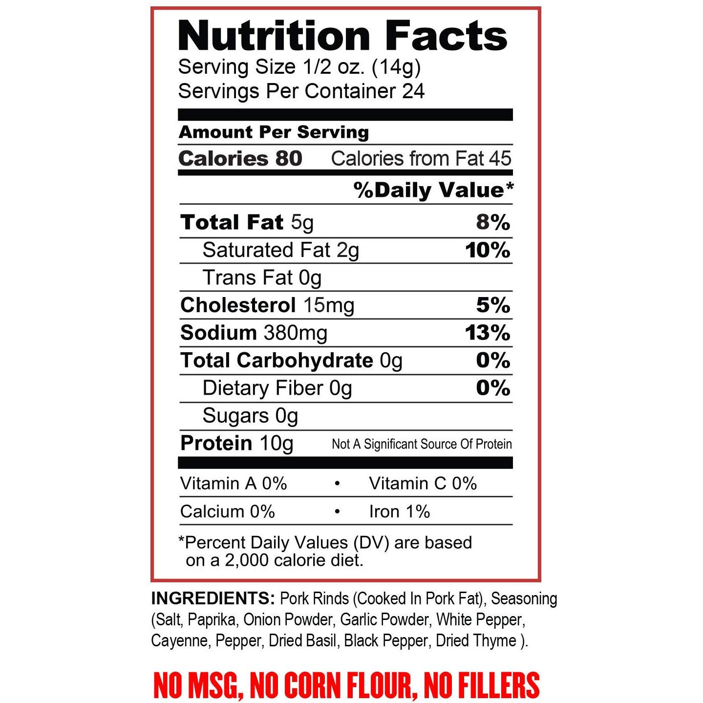 Pork King Good Spicy Cajun Low Carb Keto Diet Pork Rind BreadcrumbsPerfect For Ketogenic, Paleo, Gluten-Free, Sugar Free And Bariatric Diets (Original) (Cajun, 12 Oz Jar)