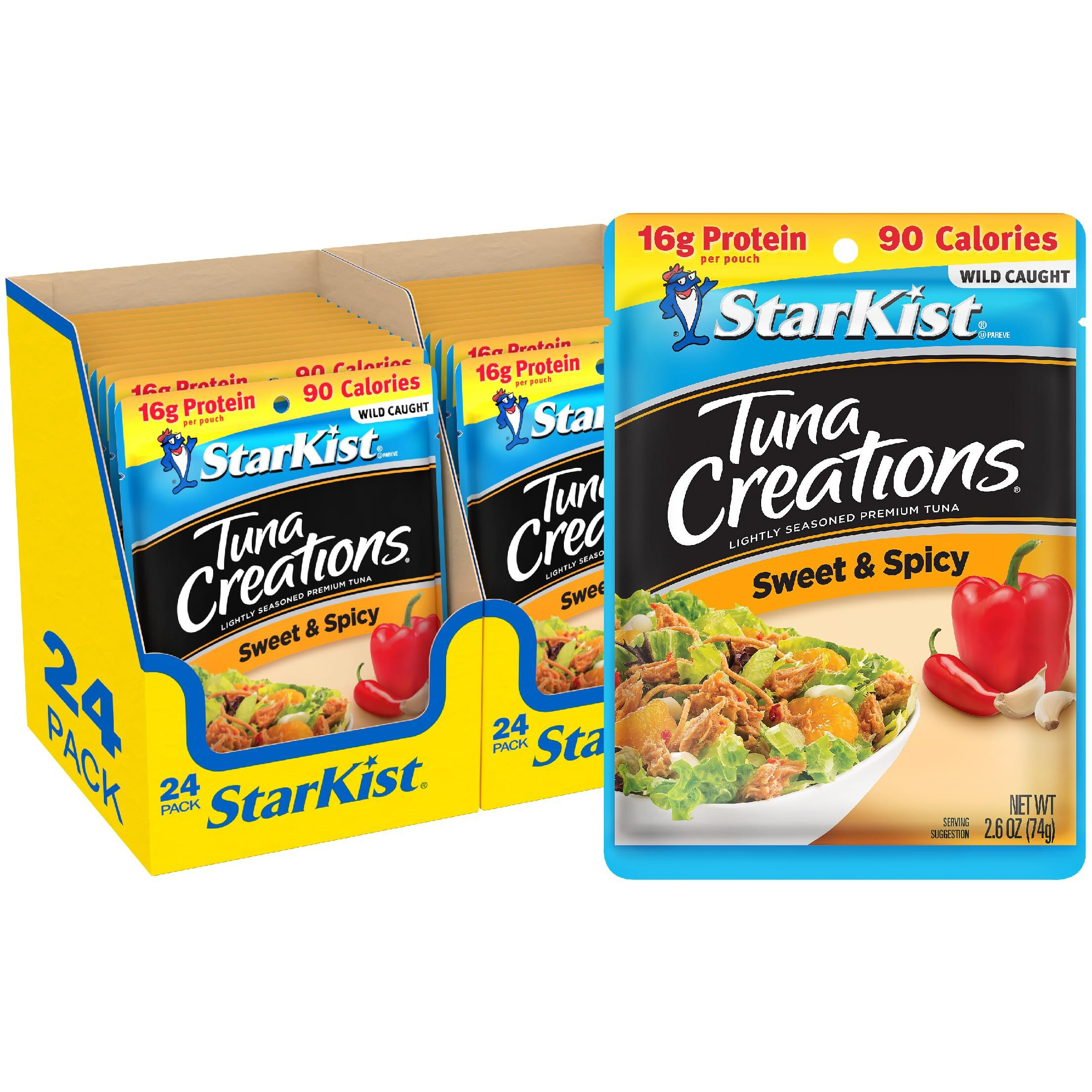 Starkist Tuna Creations, Sweet And Spicy, 2.6 Oz, Pack Of 24