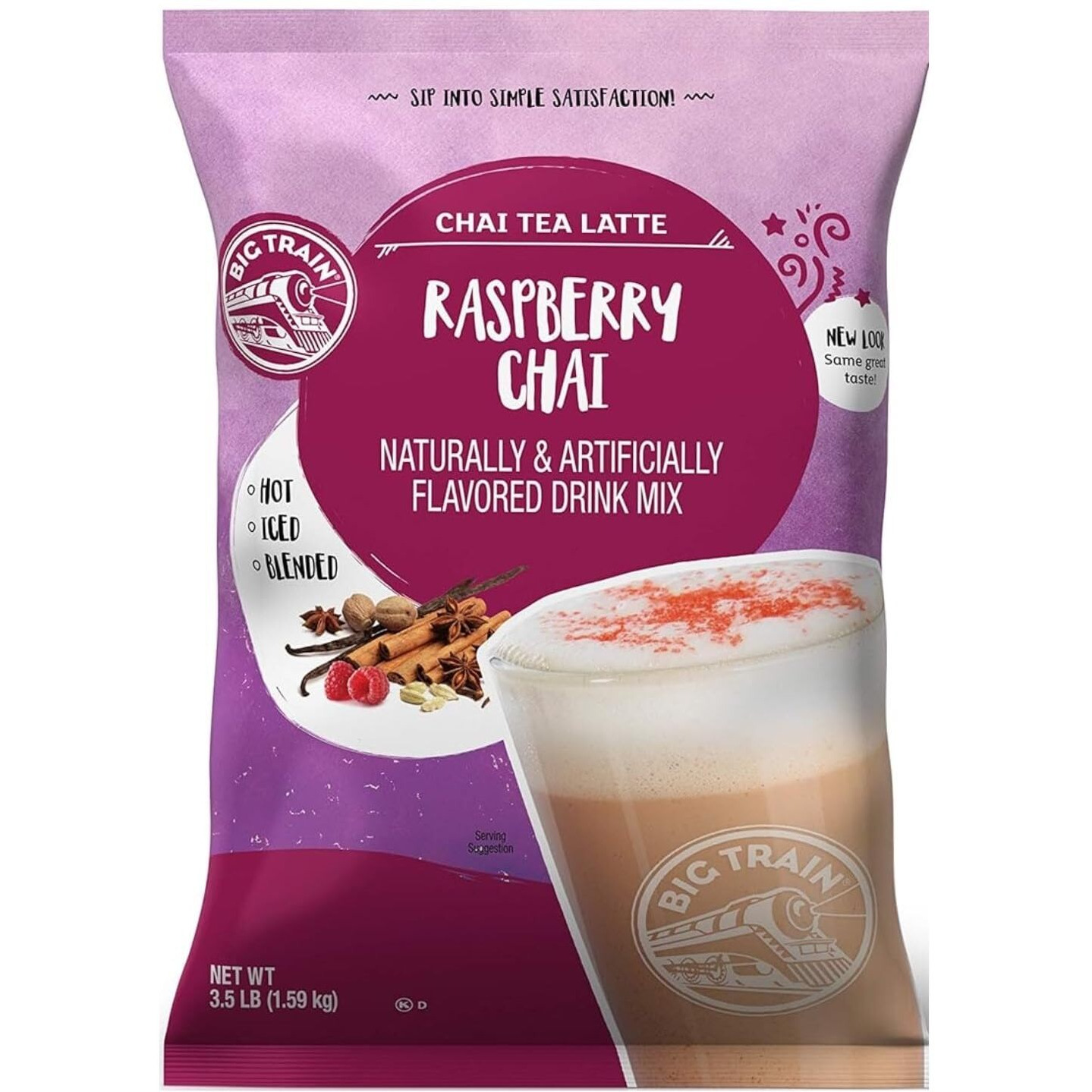Big Train Raspberry Chai Tea Latte Beverage Mix, 3.5 Pound (Pack Of 1)