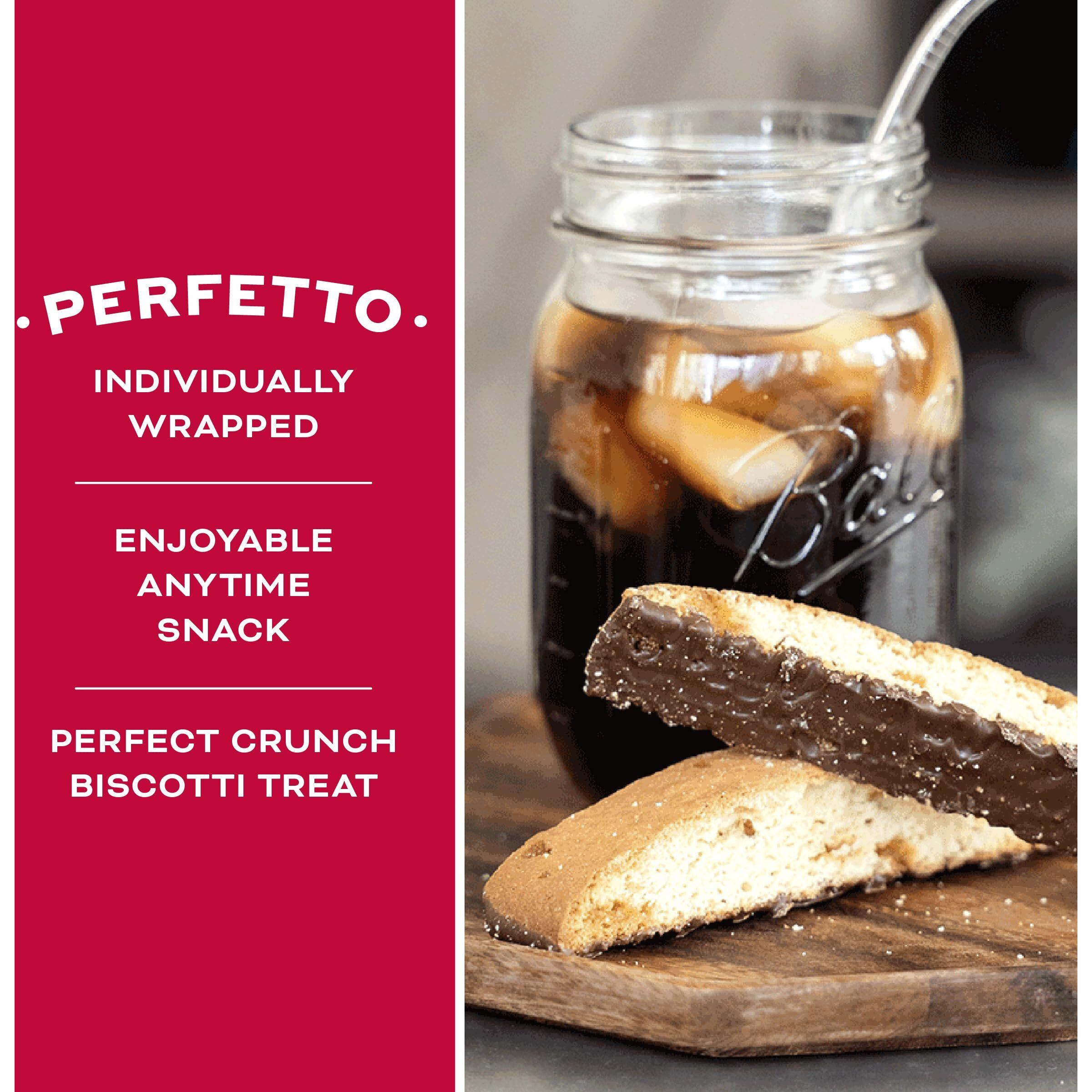 Nonni's Cioccolati Biscotti Italian Cookies - 4 Tubs - Italian Biscotti Cookies - Biscotti Individually Wrapped Cookies W/Premium California Almonds & Dark Chocolate - Kosher Coffee Cookies - 21 Oz