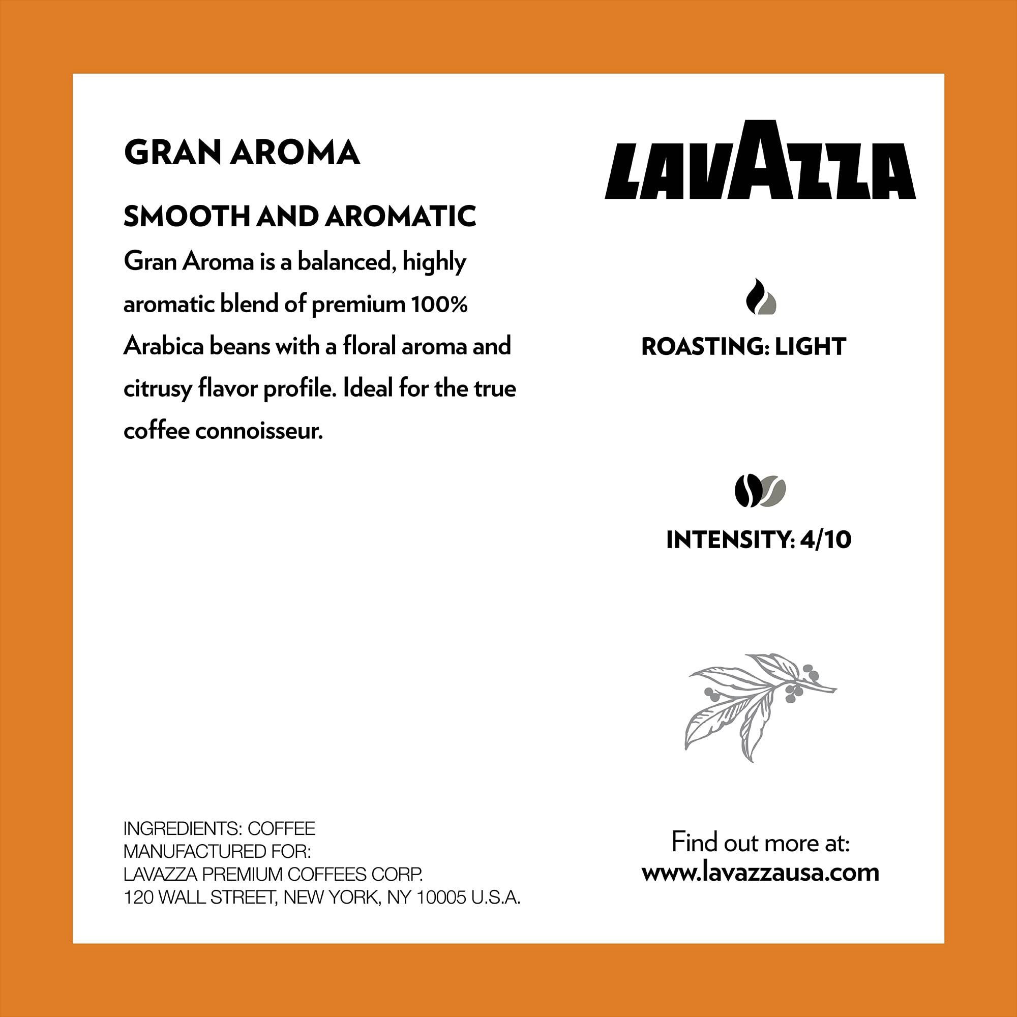 Lavazza Gran Aroma Single-Serve Coffee K-Cup Pods For Keurig Brewer, Medium Roast , 16-Count Box