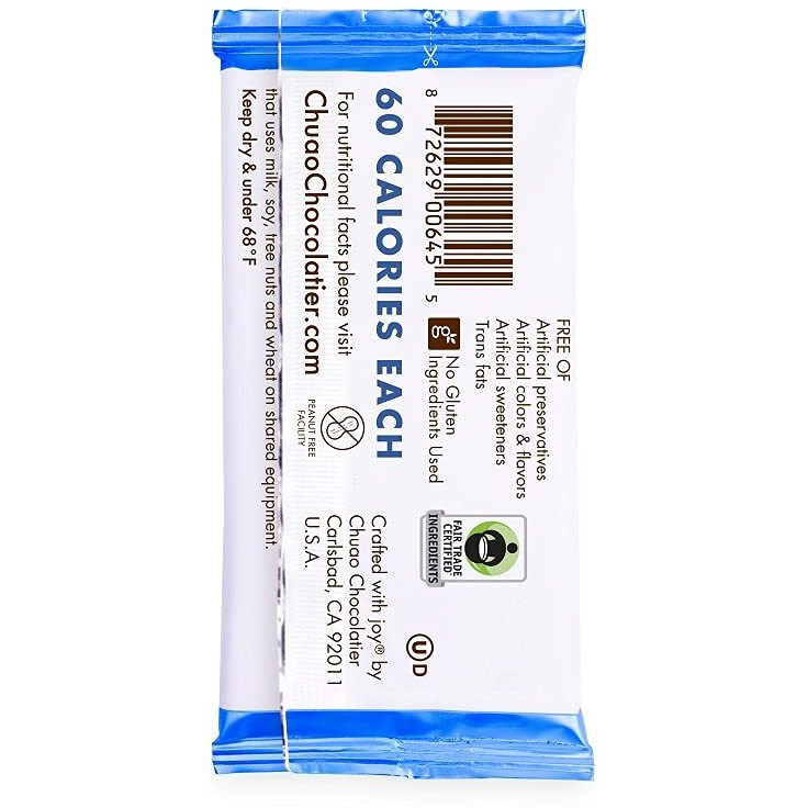 Chuao Chocolatier Firecracker Dark Chocolate Mini Bars | Gourmet Sea Salt Chipotle Popping Candies No Preservatives | For Gift Baskets, Christmas, Birthday, Care Package | 24 Pack