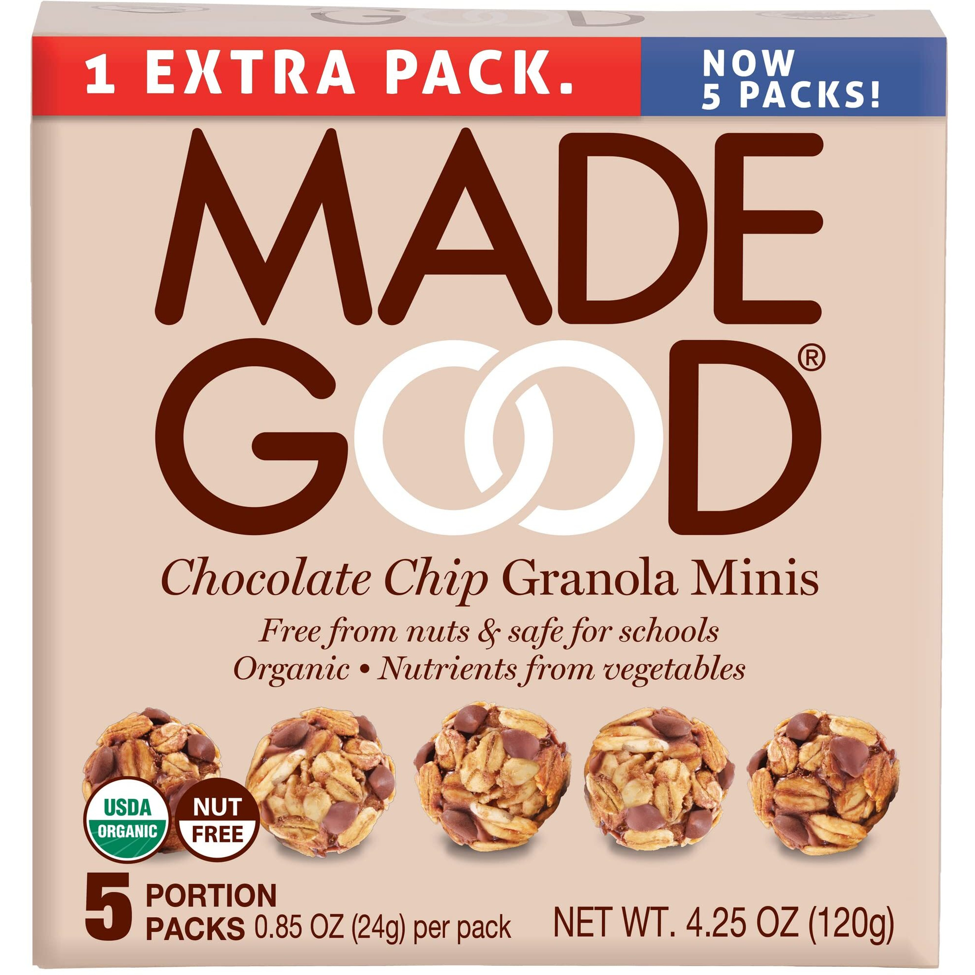 Made Good Granola Minis Chocolate Chip, 24 Gram, (Pack Of 6)