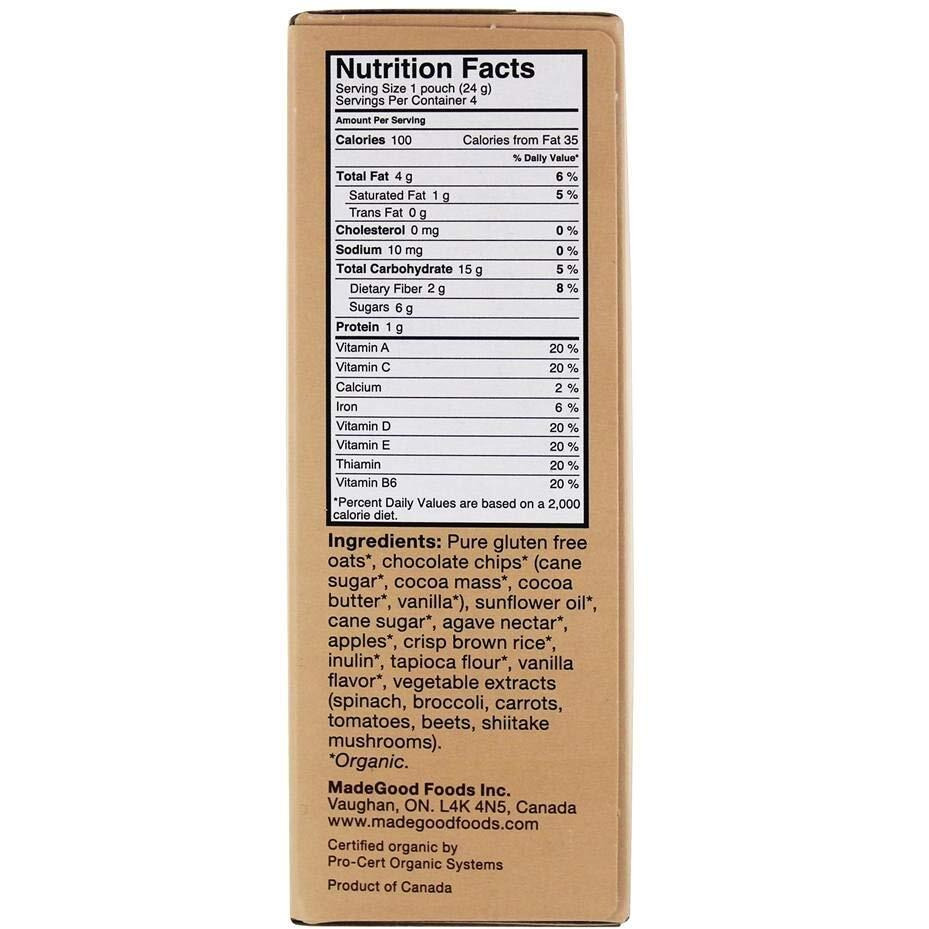 Made Good Granola Minis Chocolate Chip, 24 Gram, (Pack Of 6)