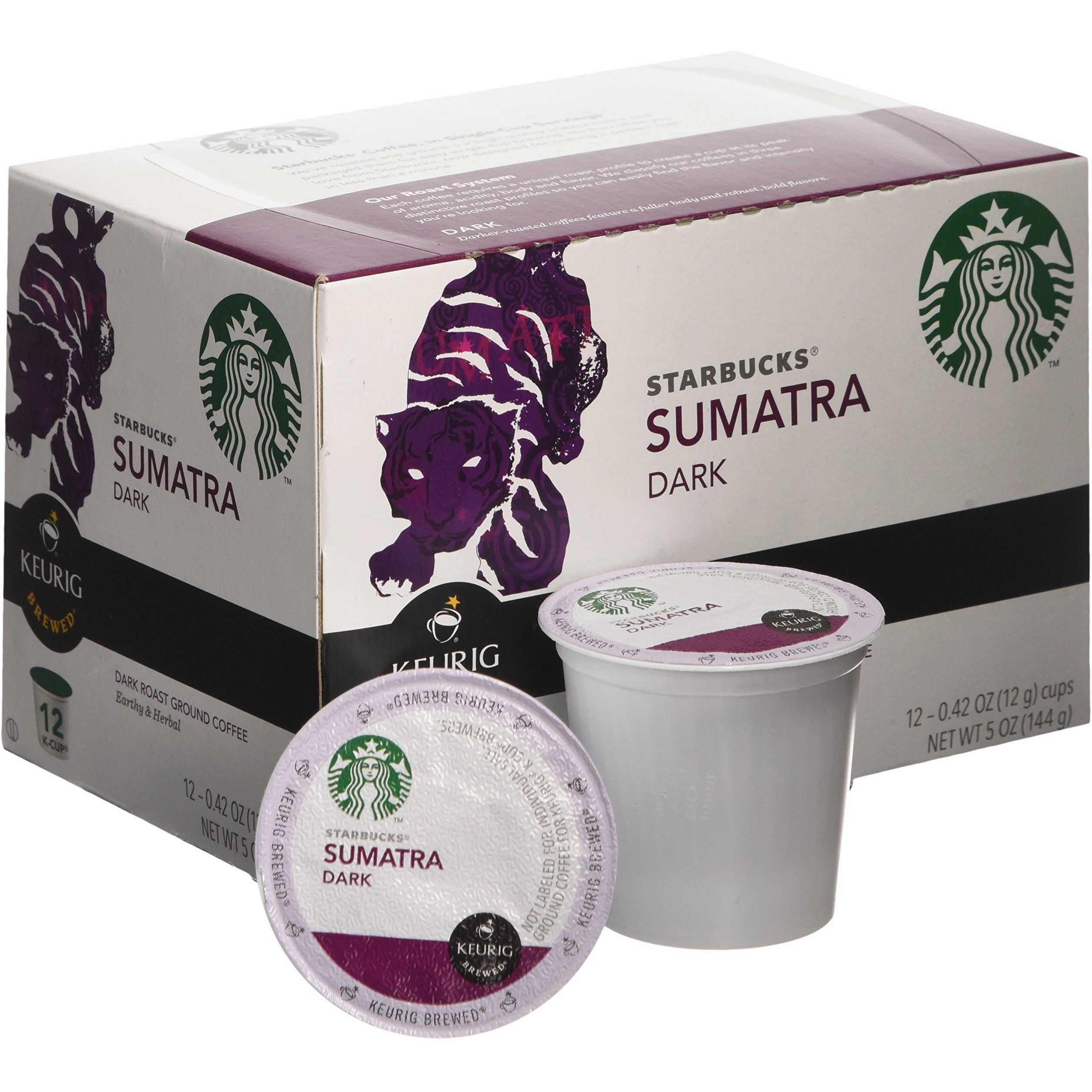 Starbucks Coffee K-Cup Pods, Sumatra, 24 Count (Pack Of 2)