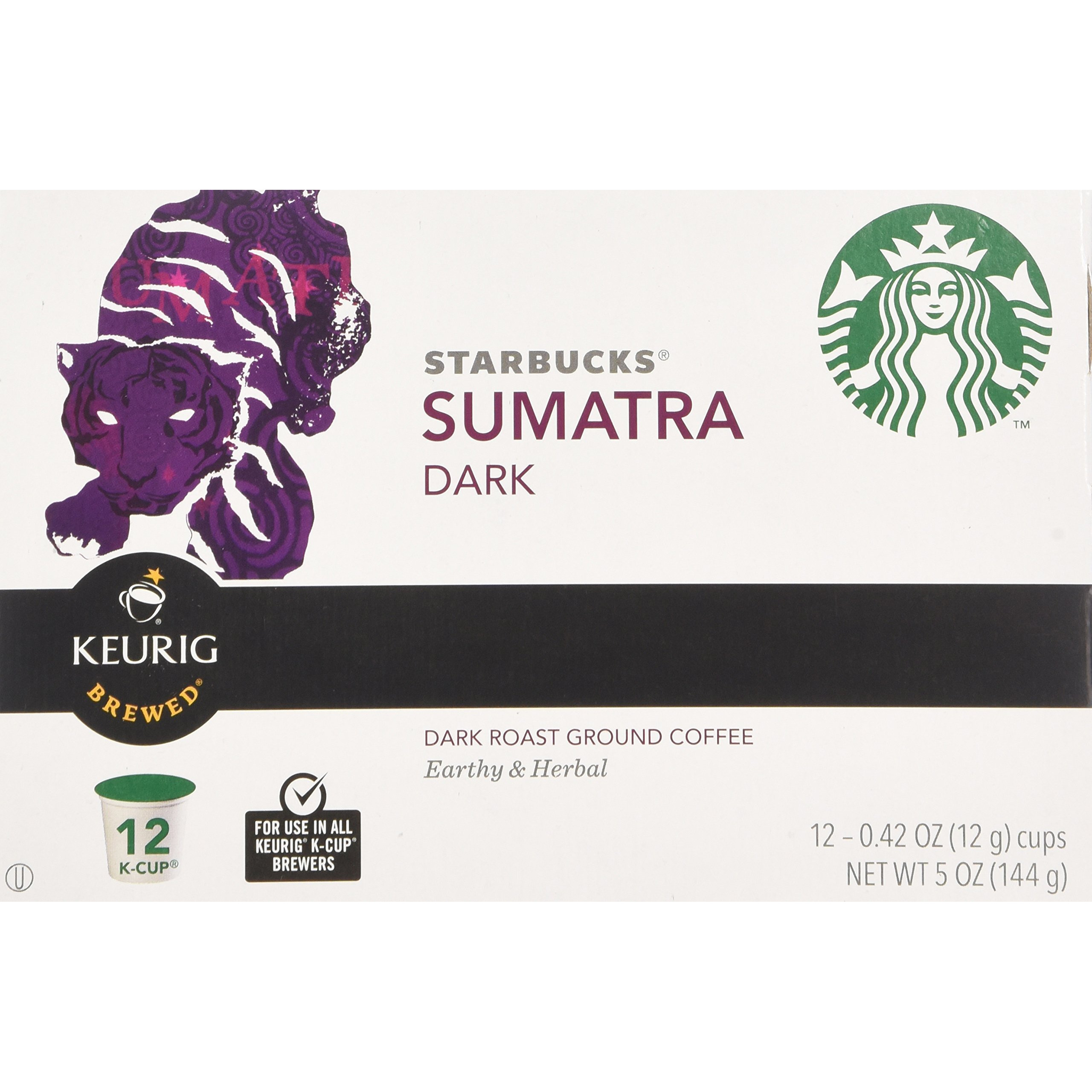 Starbucks Coffee K-Cup Pods, Sumatra, 24 Count (Pack Of 2)