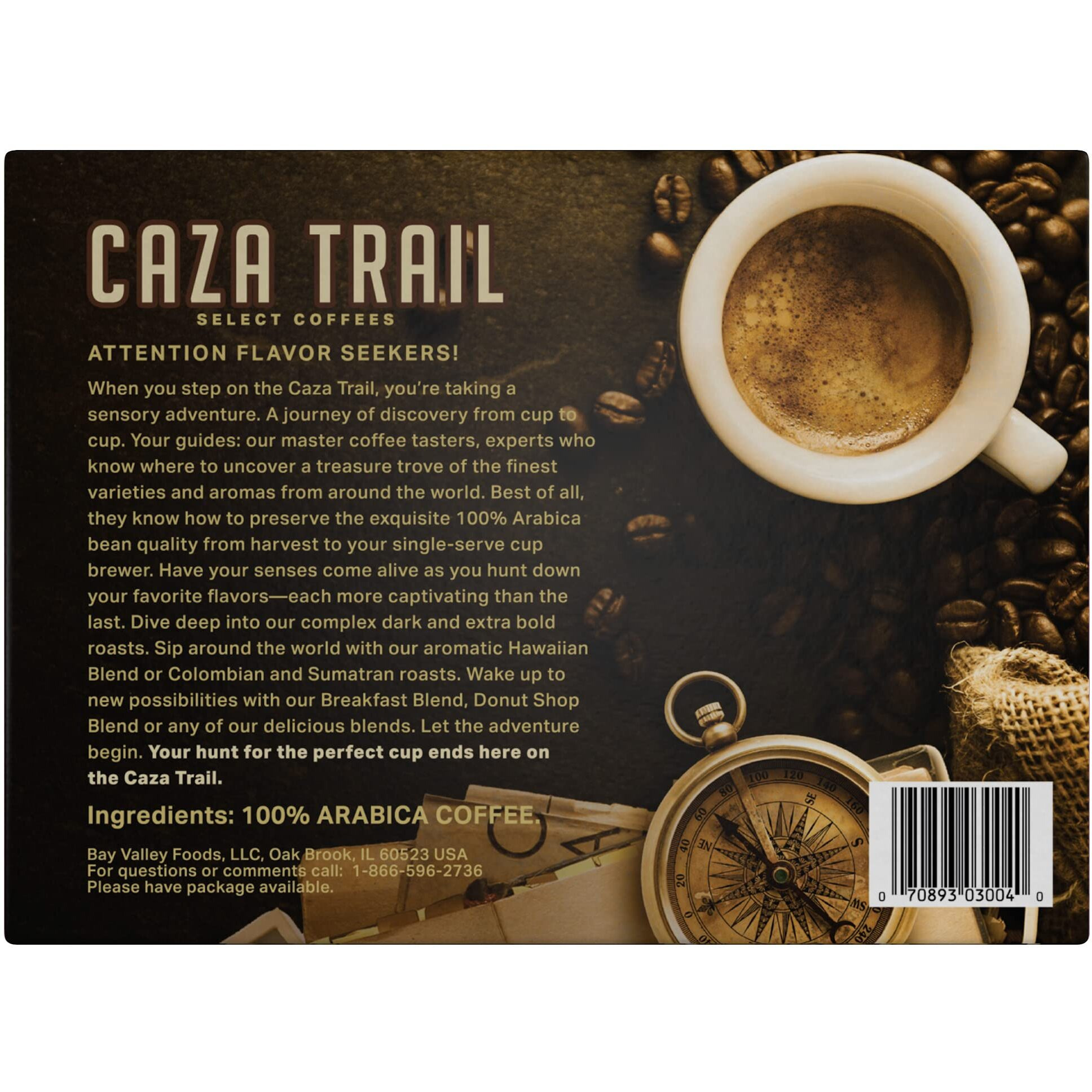 Caza Trail Coffee Pods, Donut Shop Blend, Single Serve 100 Count (Pack Of 1) (Packaging May Vary)