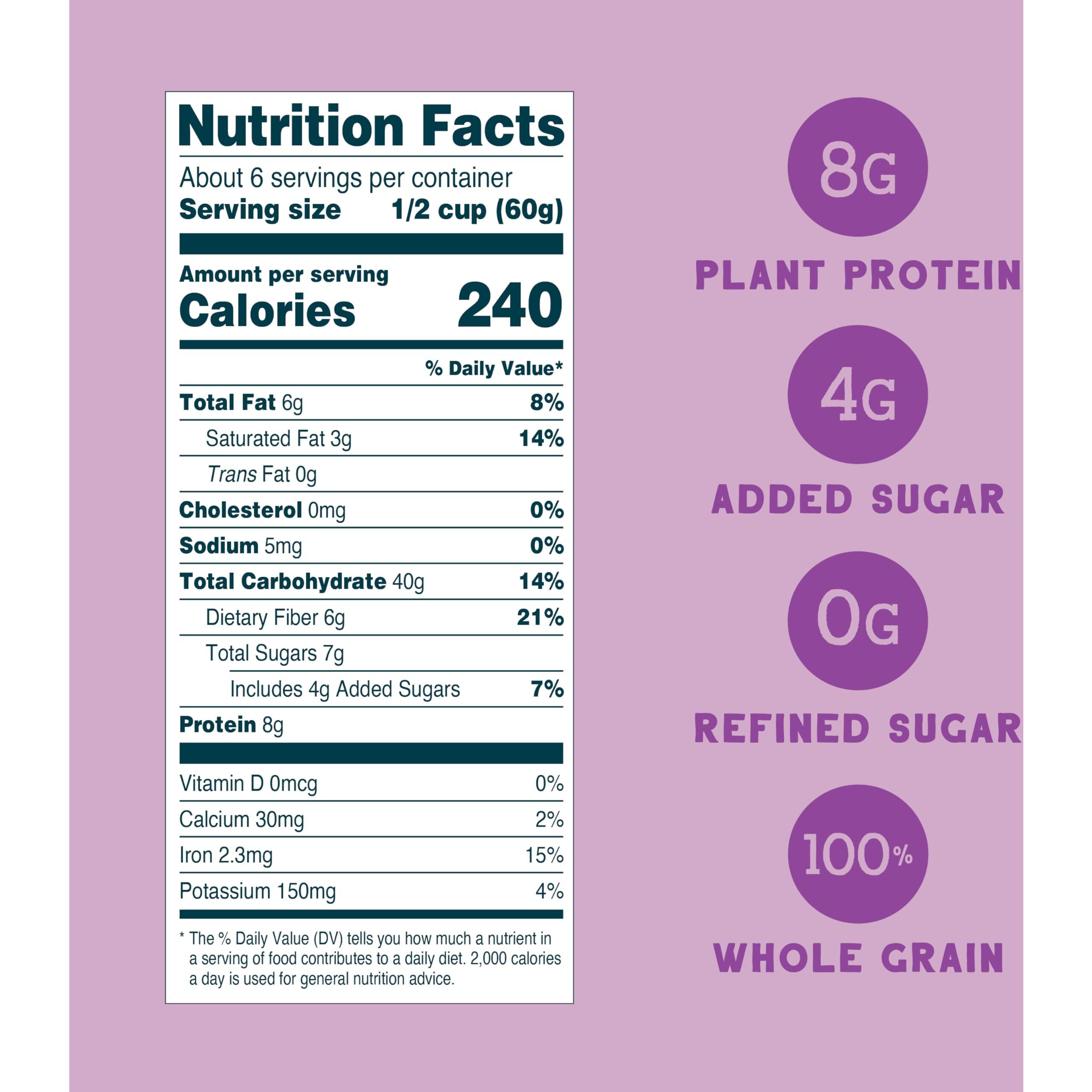 Seven Sundays Muesli Cereal, Wild And Free Blueberry Chia Buckwheat, 32 Oz Bag (Pack Of 4), Gluten Free, 0G Refined Sugar, Enjoy Warm, Cool Or As Overnight Oats