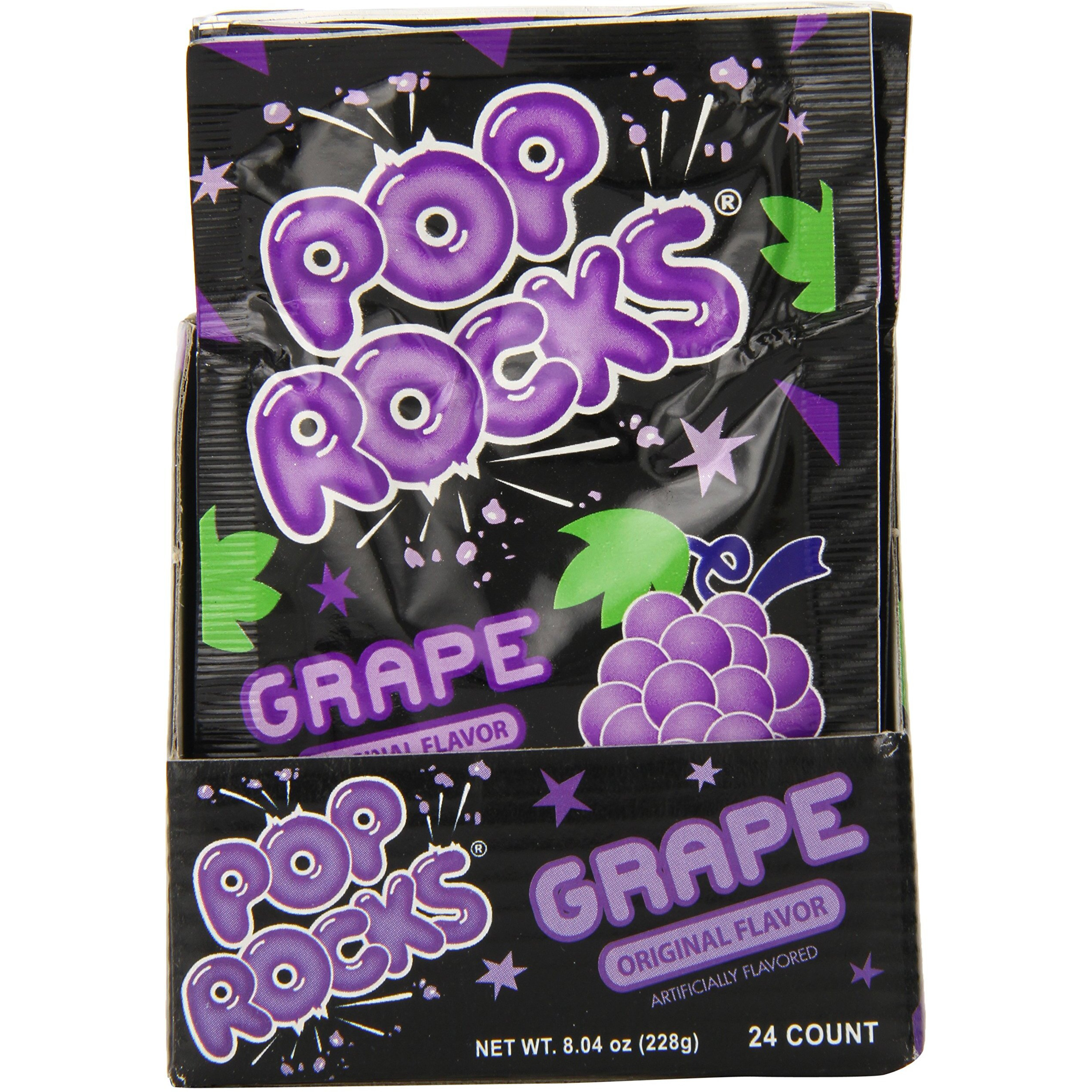 Pop Rocks Popping Candy, Grape, 0.33 Oz, 24 Count