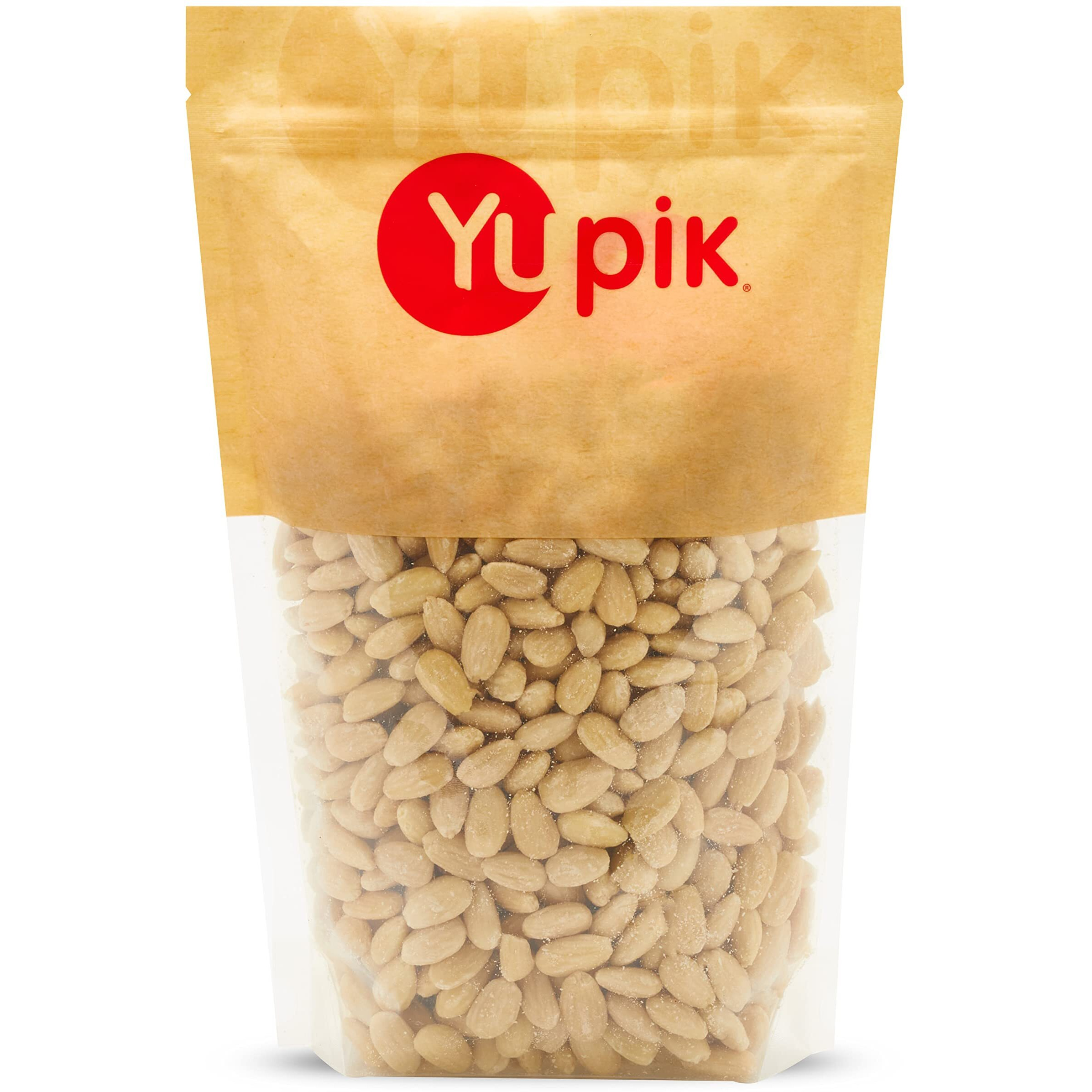 Yupik Whole Blanched California Almonds, 2.2 Lb, Skinless, Unsalted, Gluten-Free, Kosher, Raw, Good Source Of Protein, Fiber, Iron & Calcium, Low In Carb, Pack Of 6