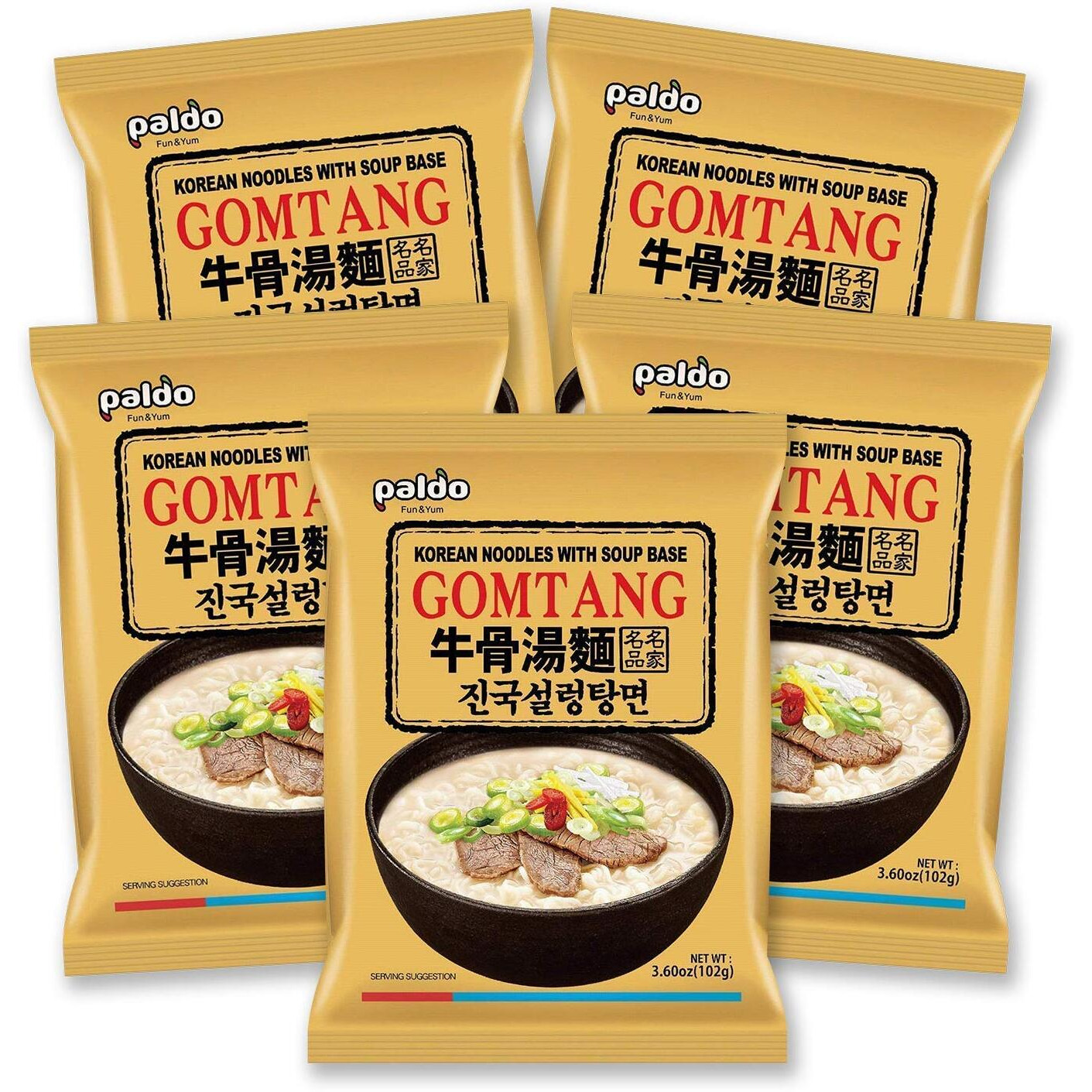 Paldo Fun & Yum Gomtang Ramen 20-Pack, 4.05 Ounce (Pack Of 20)