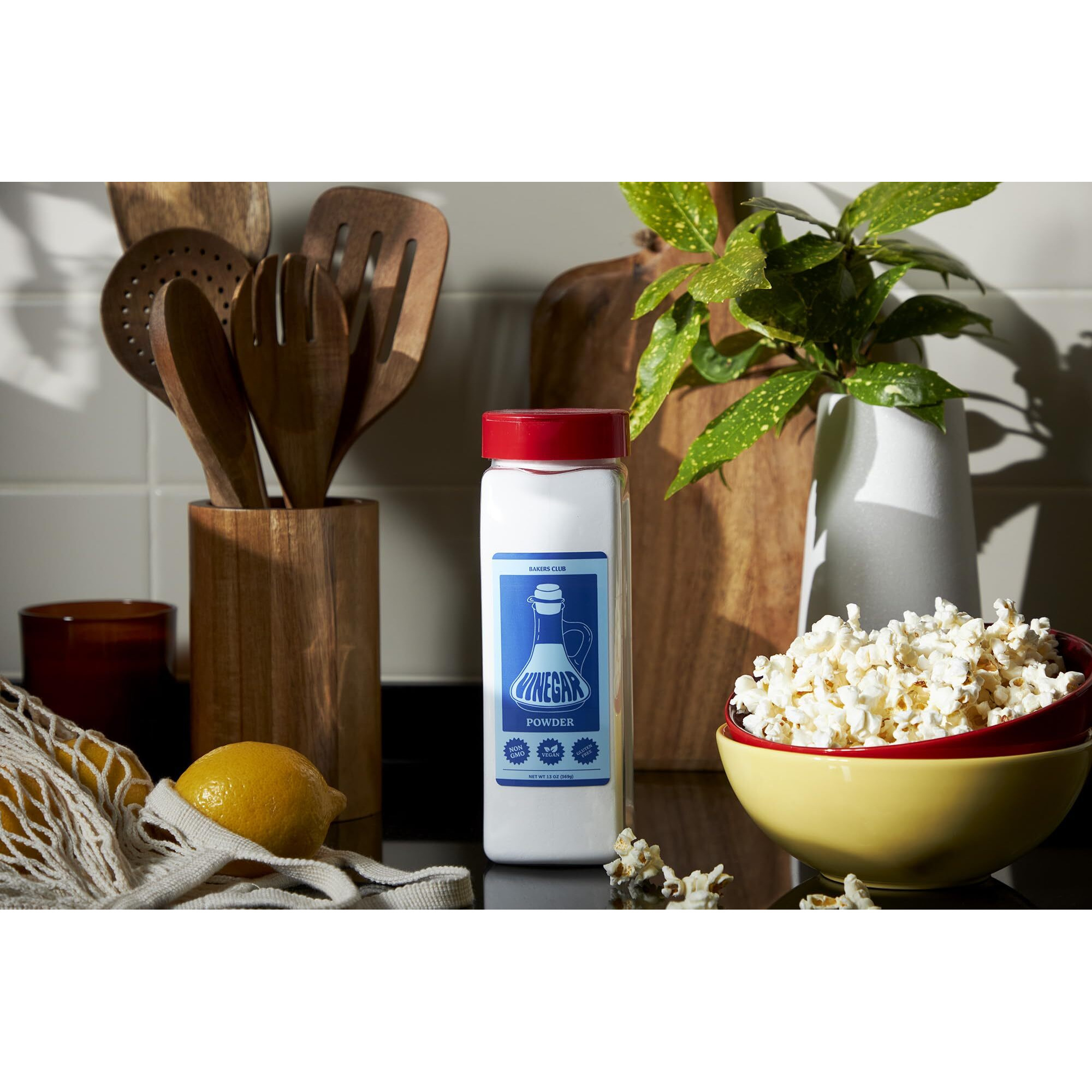 Bakers Club 13Oz White Distilled Vinegar Powder - Tangy & Sweet Seasoning Blend For Fries, Wings, Popcorn, Meats - Non-Gmo, Gluten-Free, Nut-Free - Superior Taste And Salt Free