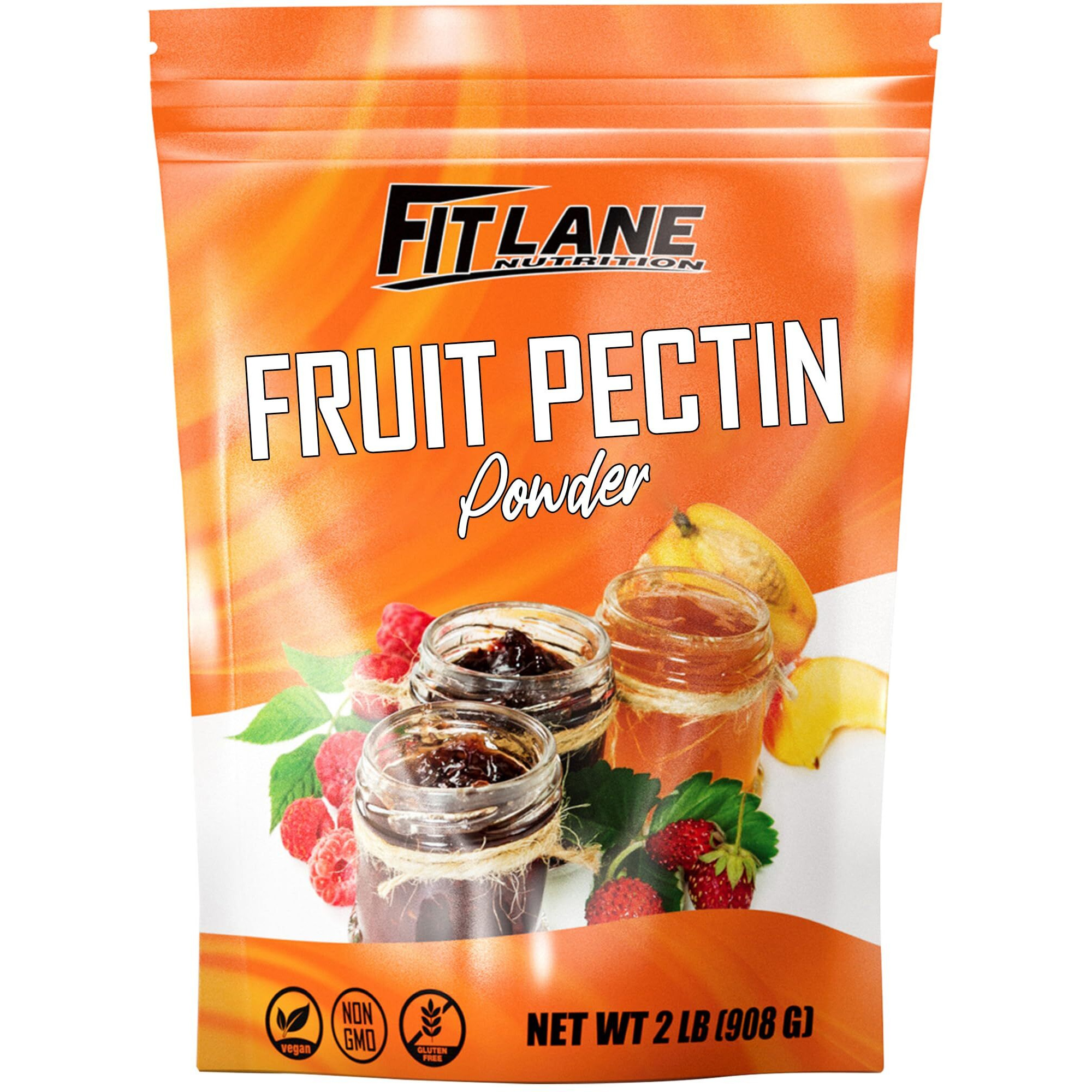Fruit Pectin Powder 2 Lbs - For Canning Jams And Jellies - Natural, Vegan And Non-Gmo. Premium Bulk Powder. Great For Apple Pie Filling - By Fit Lane Nutrition - Value Size Bag