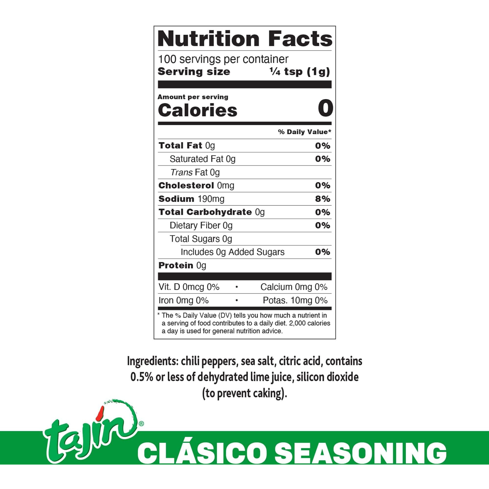 Tajin Cl  Sico Seasoning Mini Pouch,0.35 Ounce, 10 Mini Bottles (Pack Of 2)