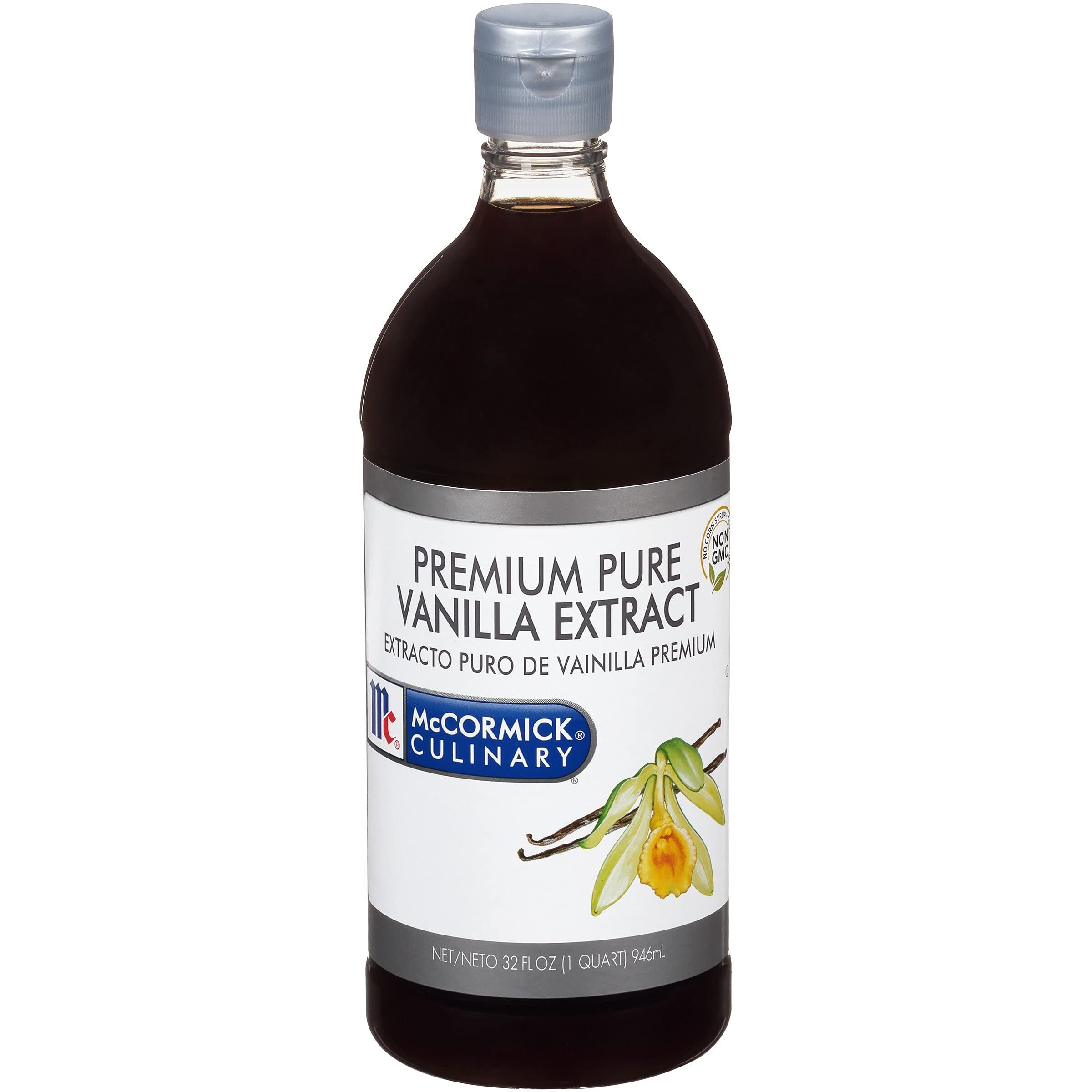 Mccormick Culinary Vanilla Extract, 32 Fl Oz - One 32 Fluid Ounce Container Of Gluten Free And Non-Gmo Pure Vanilla Extract Made From Premium Vanilla Beans Perfect For Chefs & Home Bakers