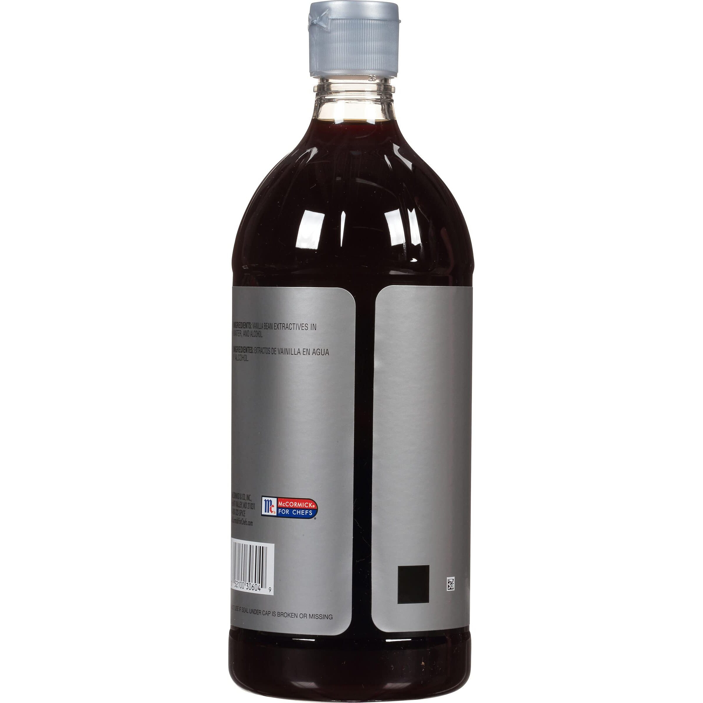 Mccormick Culinary Vanilla Extract, 32 Fl Oz - One 32 Fluid Ounce Container Of Gluten Free And Non-Gmo Pure Vanilla Extract Made From Premium Vanilla Beans Perfect For Chefs & Home Bakers