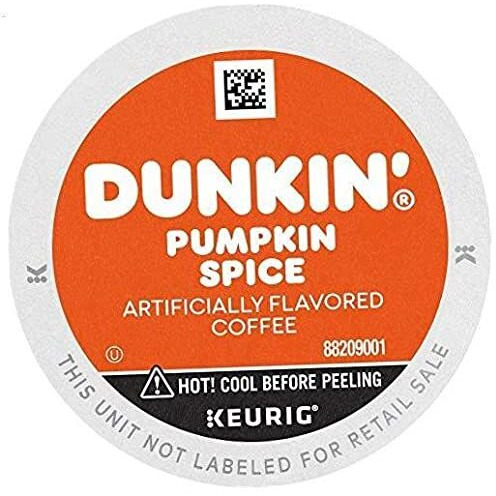Dunkin' Donuts Coffee, Pumpkin Spice Flavored Coffee, K Cup Pods For Keurig Coffee Makers, 88 Count
