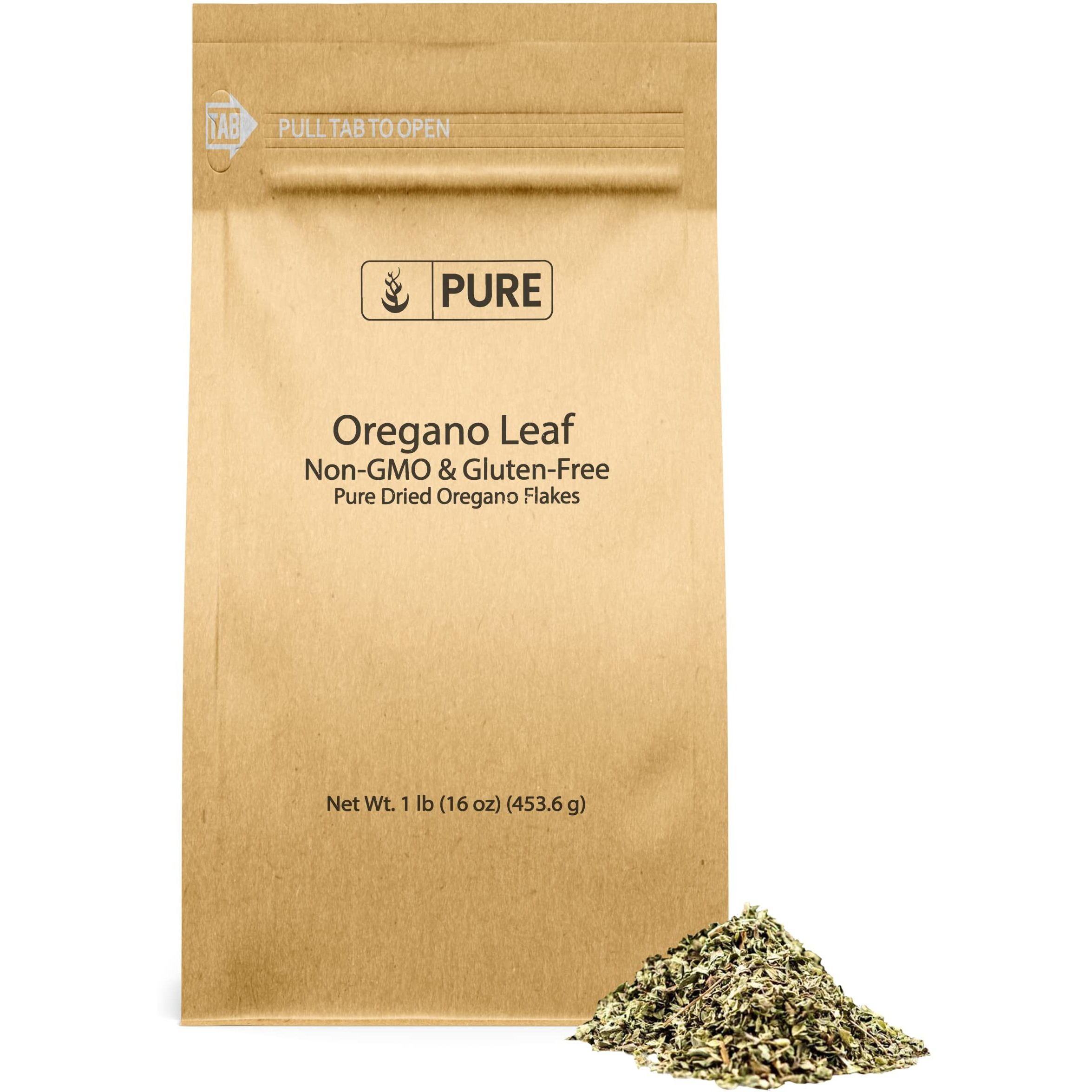 Pure Original Ingredients Oregano Leaf Flakes (16 Oz) Pure & Natural, Gluten-Free