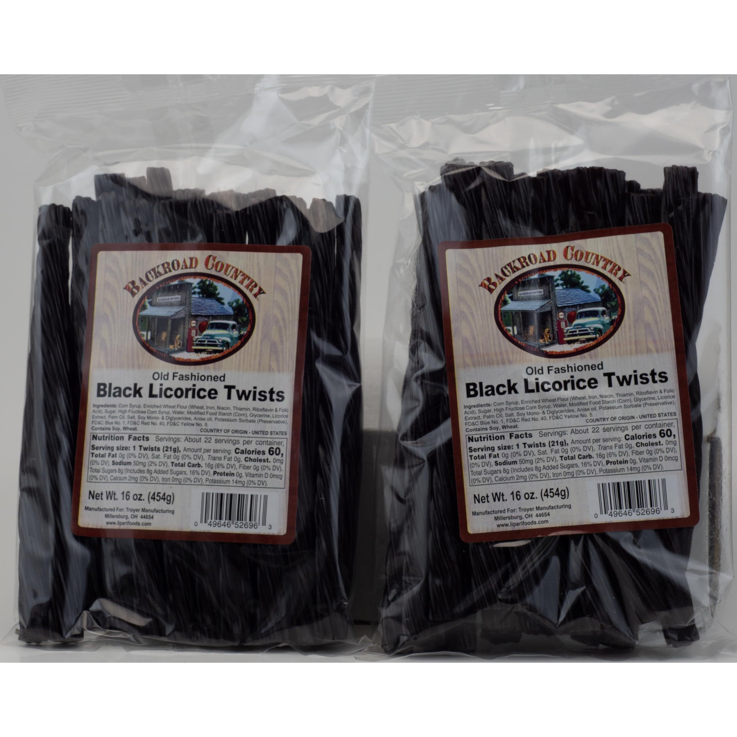 Backroad Country Black Licorice Twists 16 Ounces (Pack Of 2)
