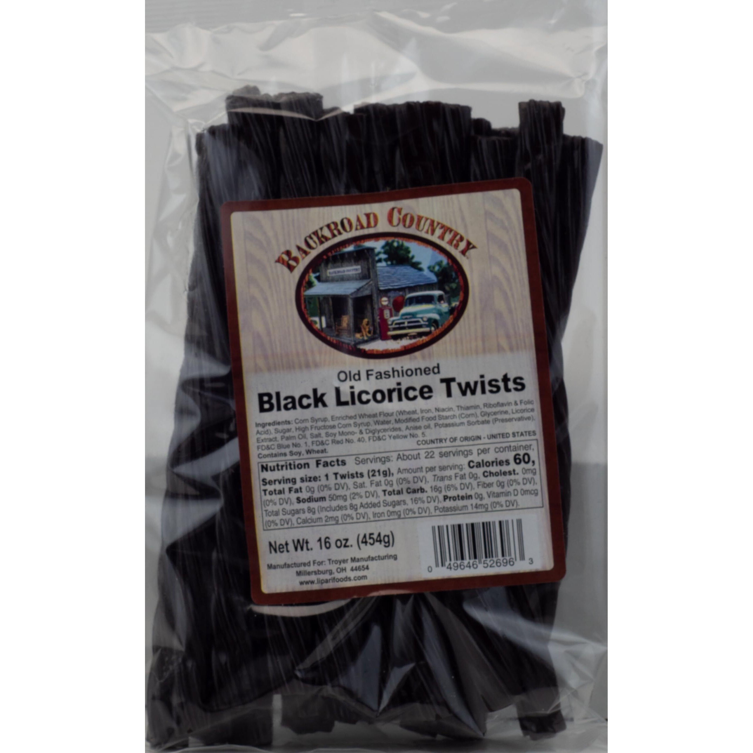 Backroad Country Black Licorice Twists 16 Ounces (Pack Of 2)