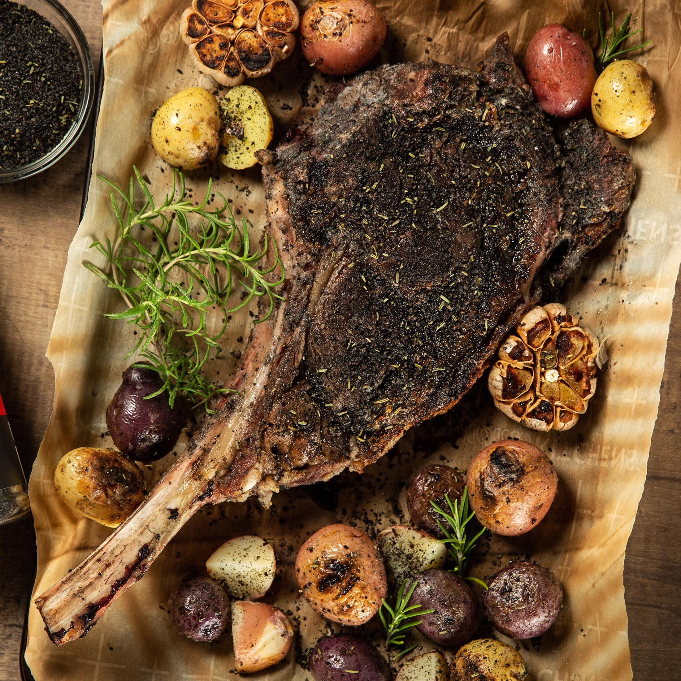 Fire & Smoke Society Black & Tan Steak Seasoning | Bbq Rubs, Steak Rub For Smoking And Grilling Meat | Steaks, Brisket, Burgers Dry Bbq Rubs And Spices | M 7 Oz